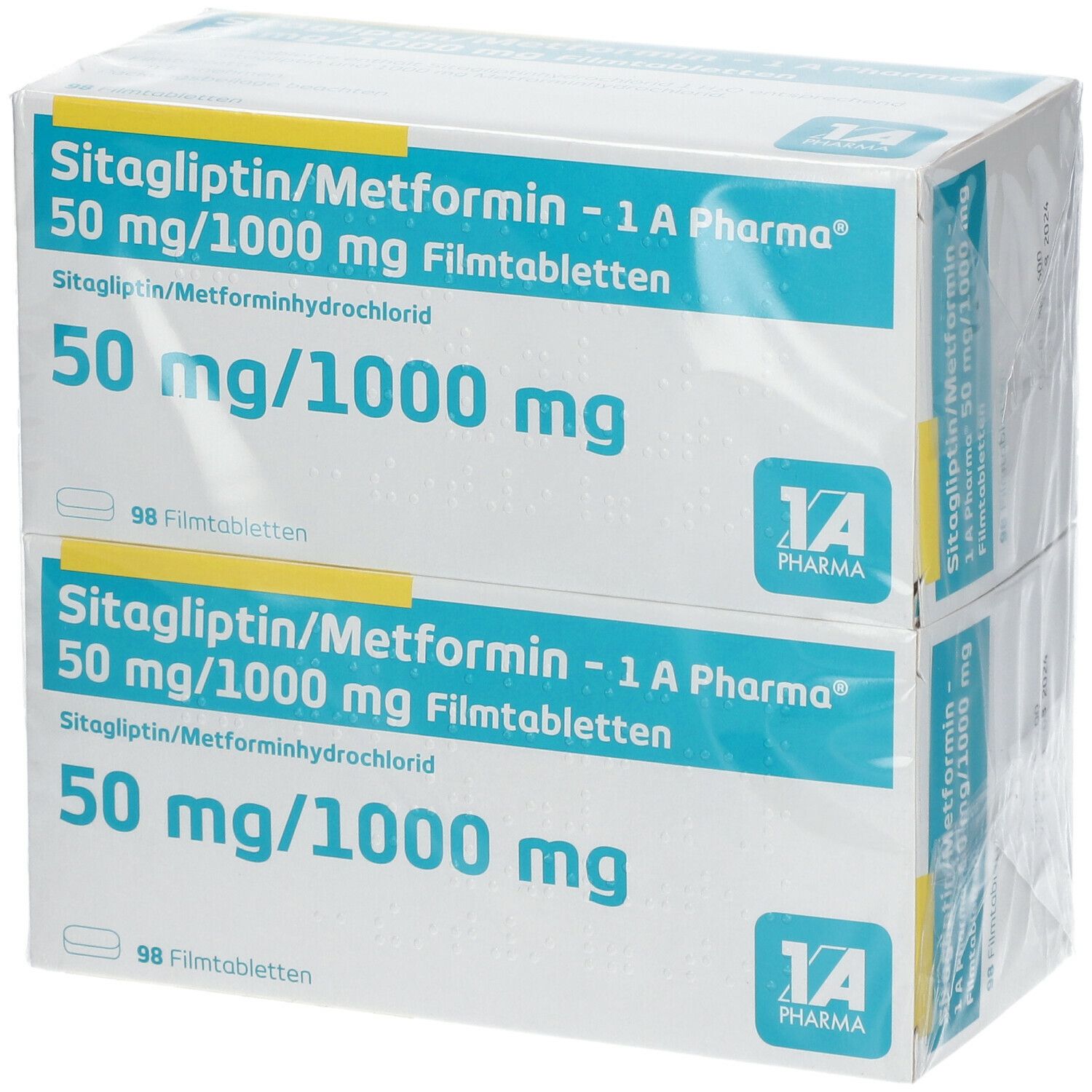 SITAGLIPTIN/Metformin-1A Pharma 50 mg/1000 mg FTA 196 St Filmtabletten