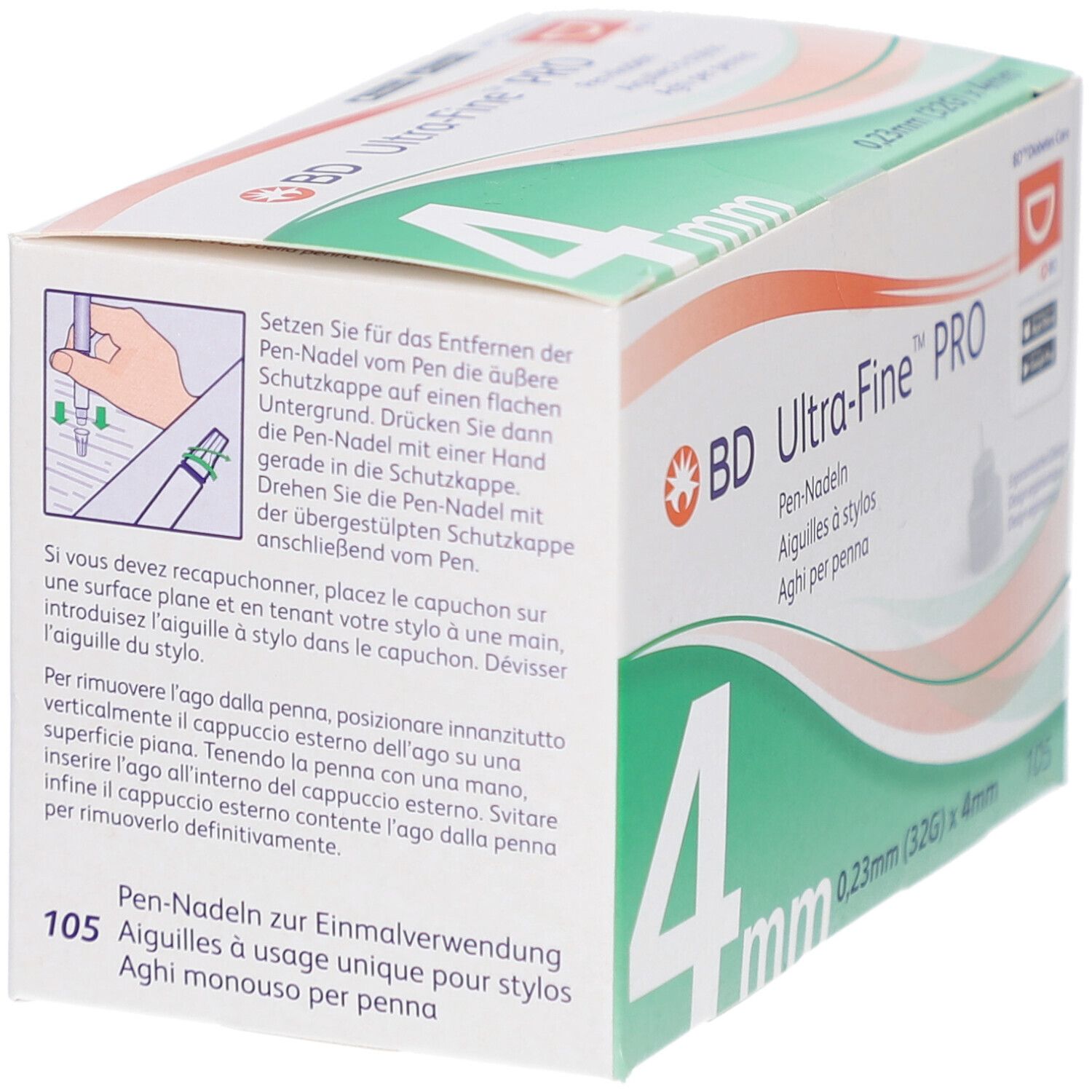 BD® Ultra-Fine PRO Pen-Nadeln 0,23 mm (32G) x 4 mm