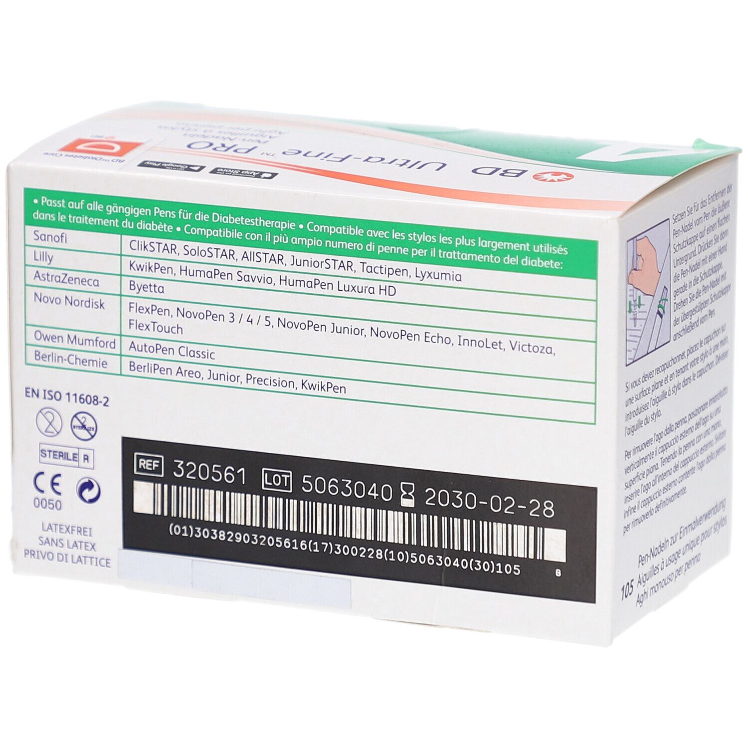 BD® Ultra-Fine PRO Pen-Nadeln 0,23 mm (32G) x 4 mm