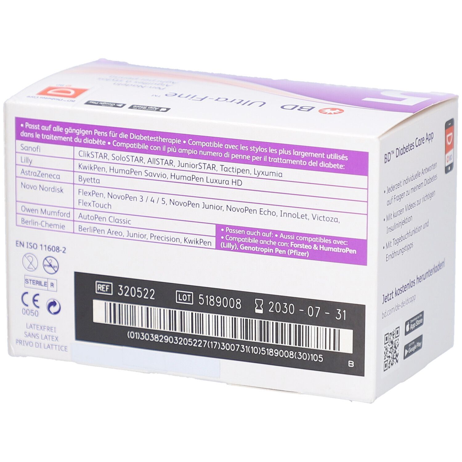 BD Ultra-Fine™ Pen-Nadeln 5 mm (0,25 mm / 31G)