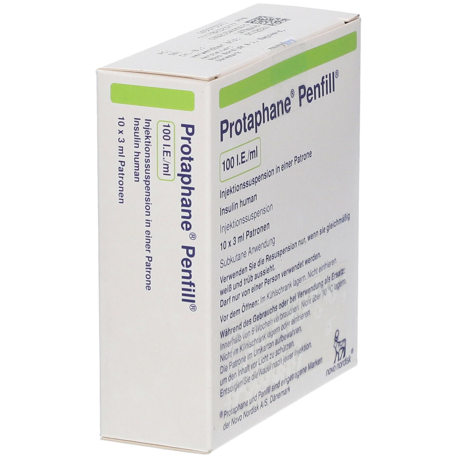 Protaphane Penfill 100 I.E./ml Inj.-Susp. Patrone 10x3 ml Injektionssuspension