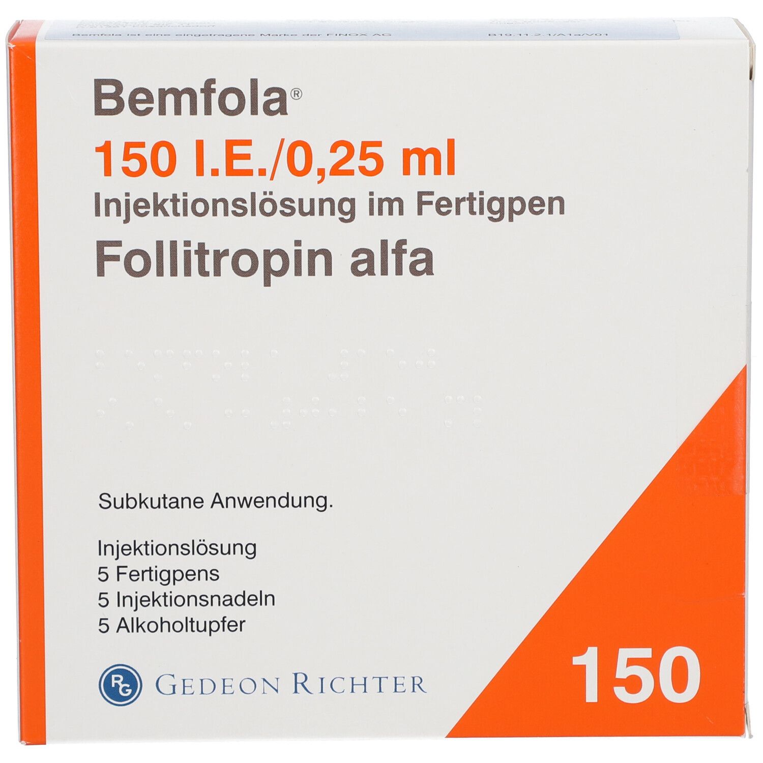 BEMFOLA 150 I.E./0,25 ml Inj.-Lsg.i.e.Fertigpen