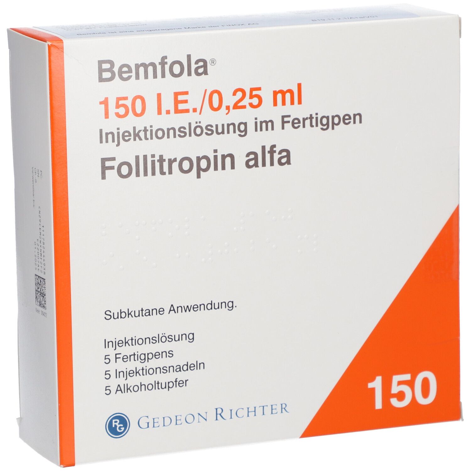 BEMFOLA 150 I.E./0,25 ml Inj.-Lsg.i.e.Fertigpen