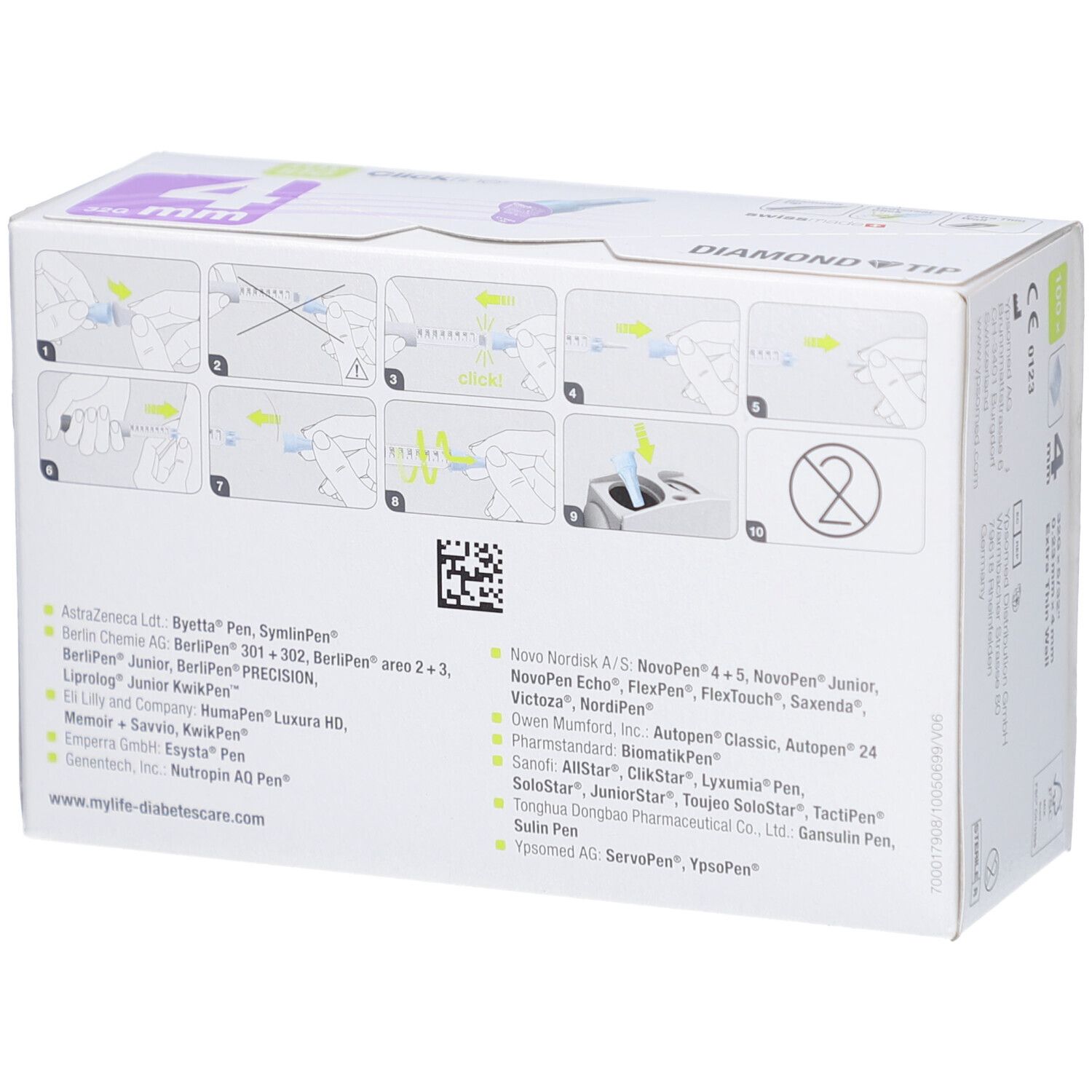 mylife Clickfine® Pen-Nadeln 4 mm 32G