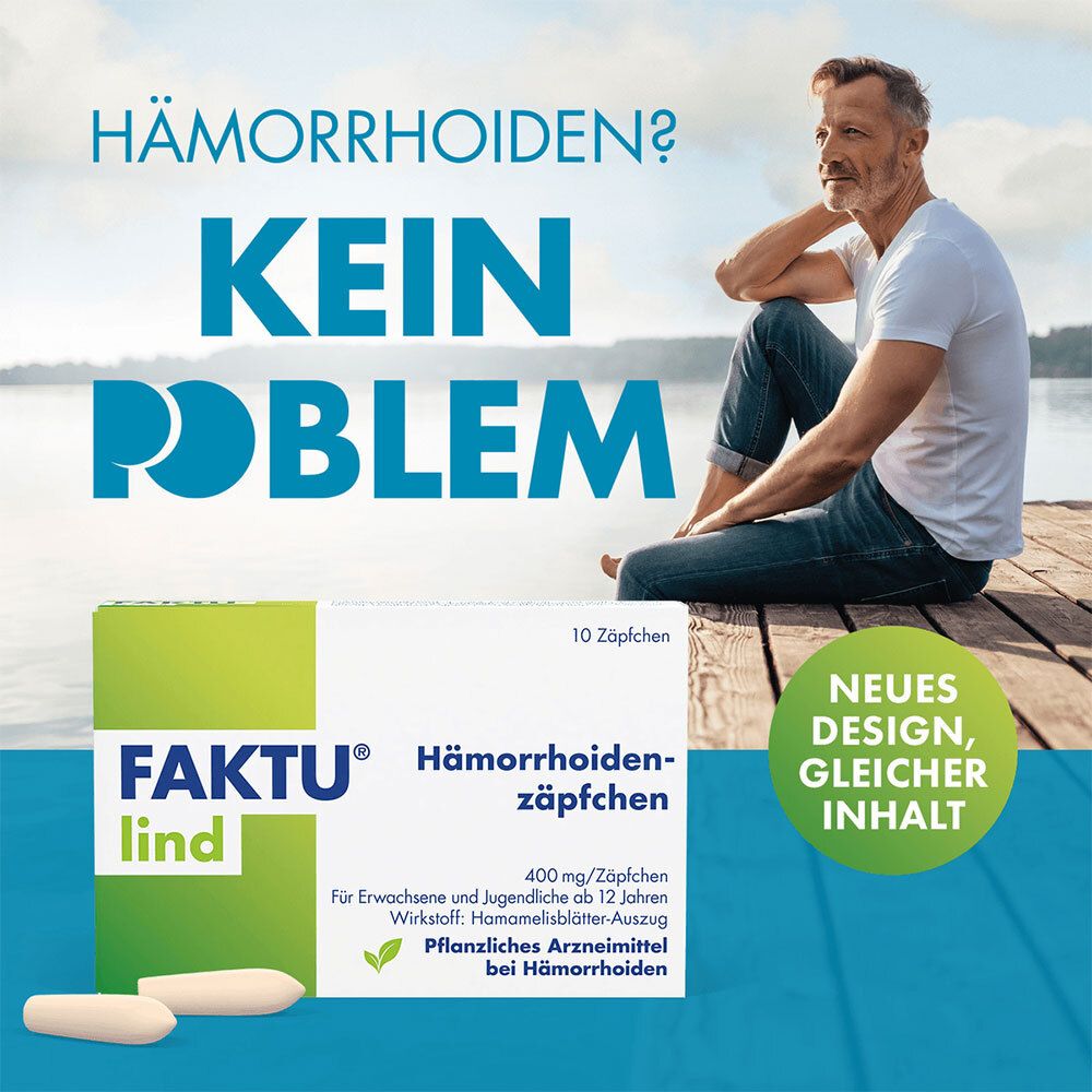 FAKTU lind Hämorrhoidenzäpfchen mit Hamamelis