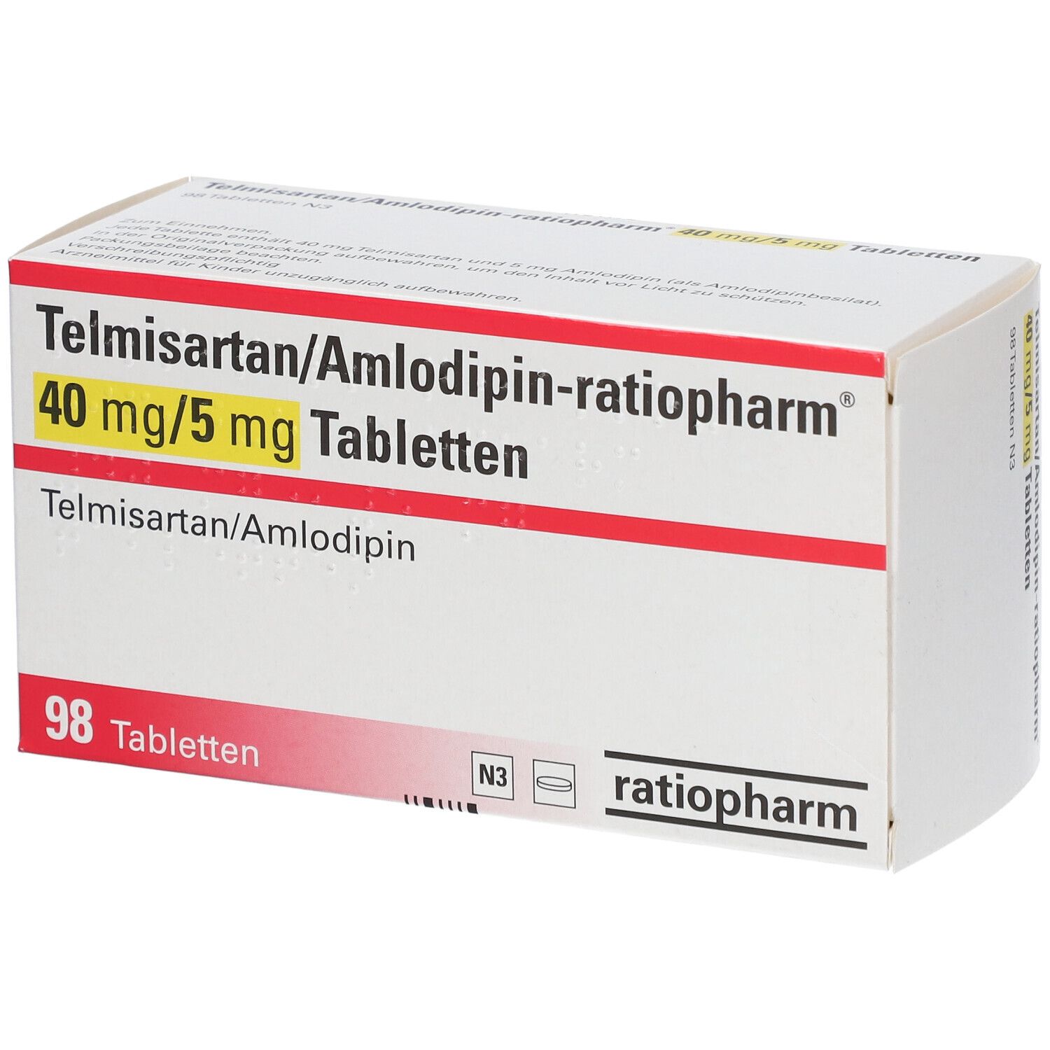 Telmisartan/Amlodipin-ratiopharm® 40 mg/5 mg