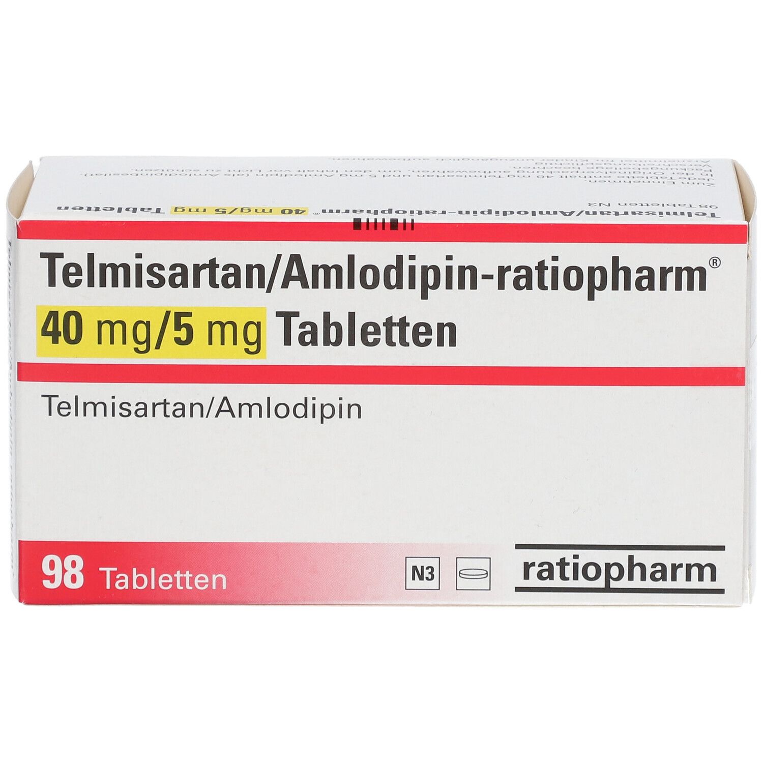 Telmisartan/Amlodipin-ratiopharm® 40 mg/5 mg