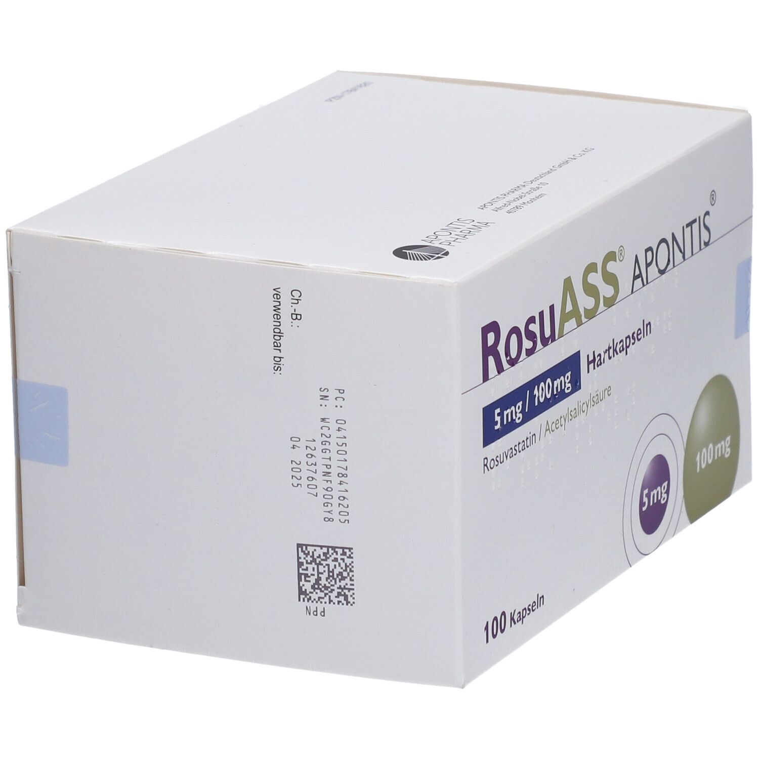 Rosuass Apontis 5 mg/100 mg Hartkapseln 100 St