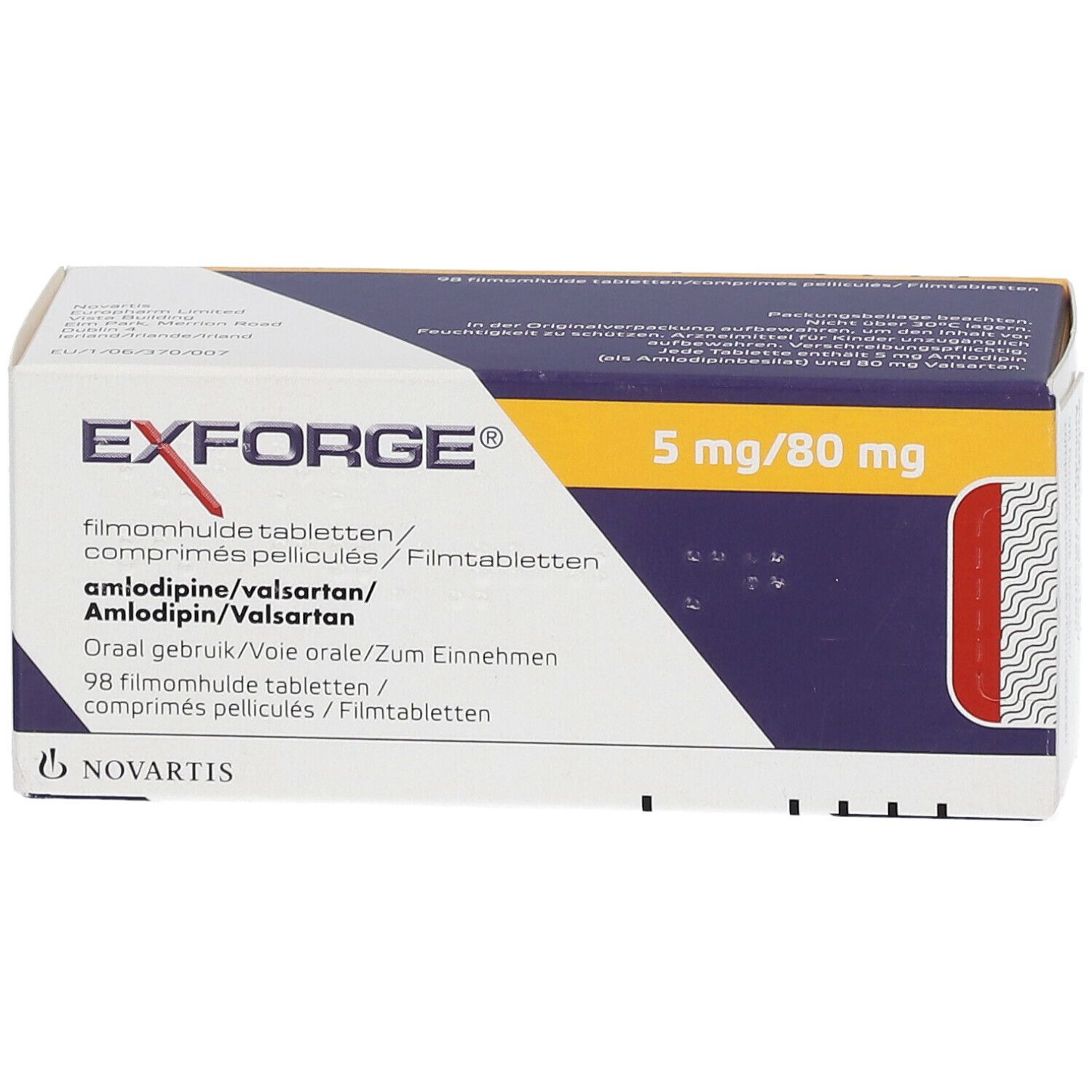 EXFORGE 5 mg/80 mg Filmtabletten