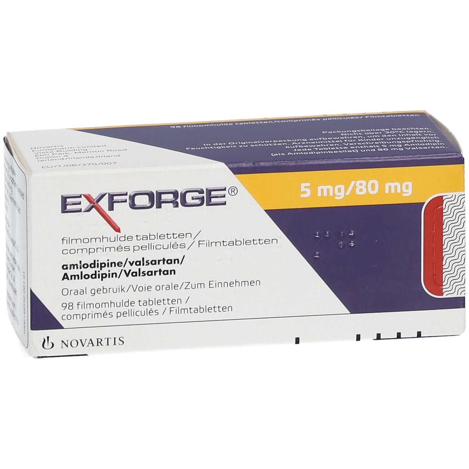 EXFORGE 5 mg/80 mg Filmtabletten