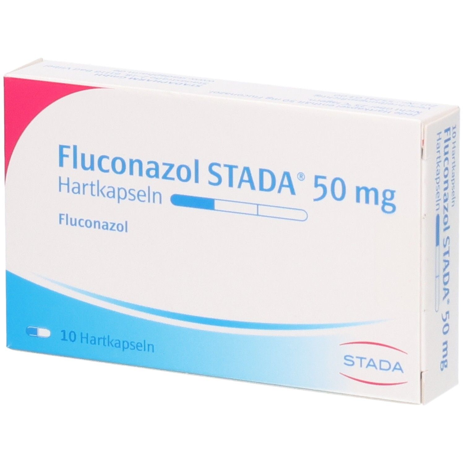 Packung Fluconazol STADA 50 mg Hartkapseln, 10 Stück.