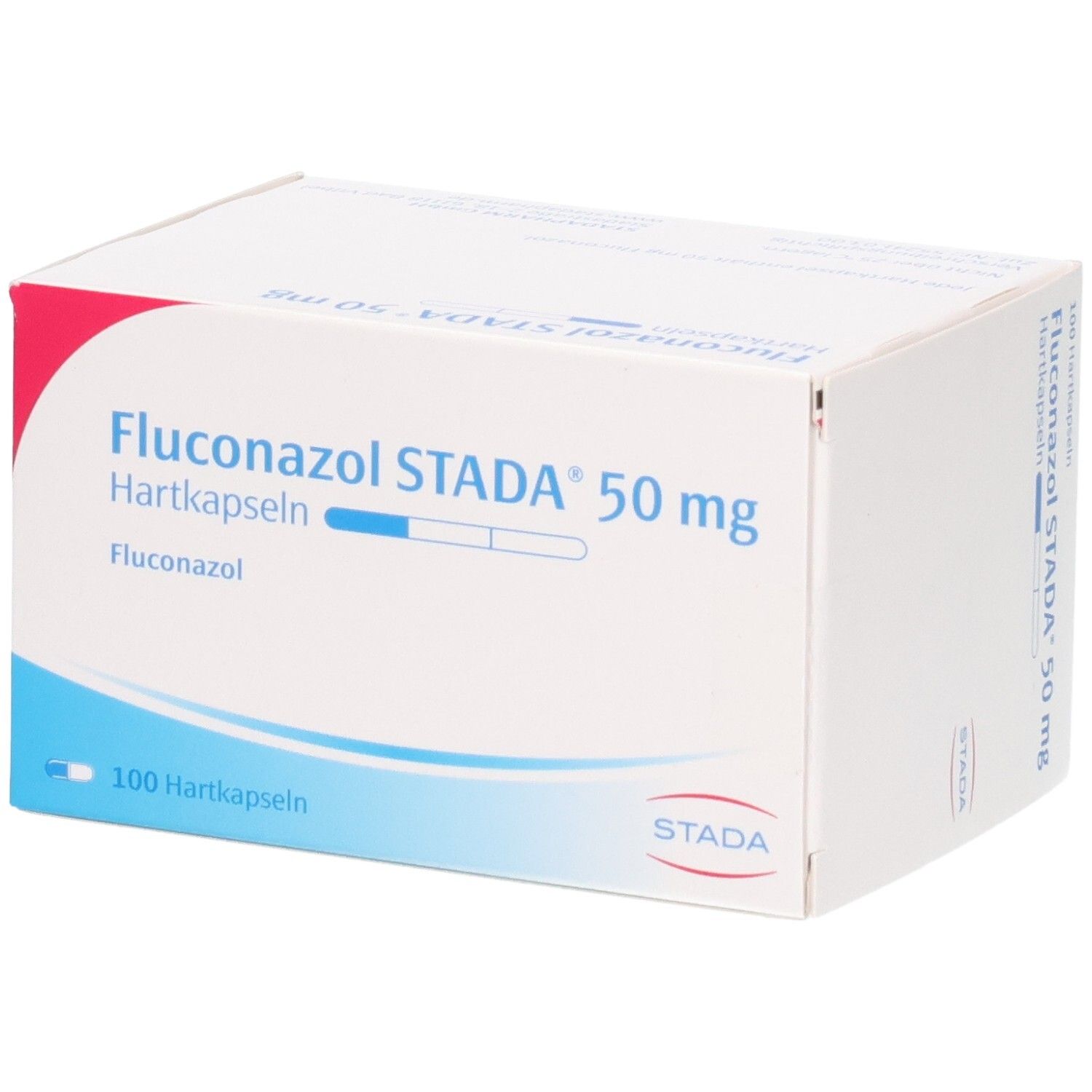 Packung Fluconazol STADA 50 mg Hartkapseln, 100 Stück.