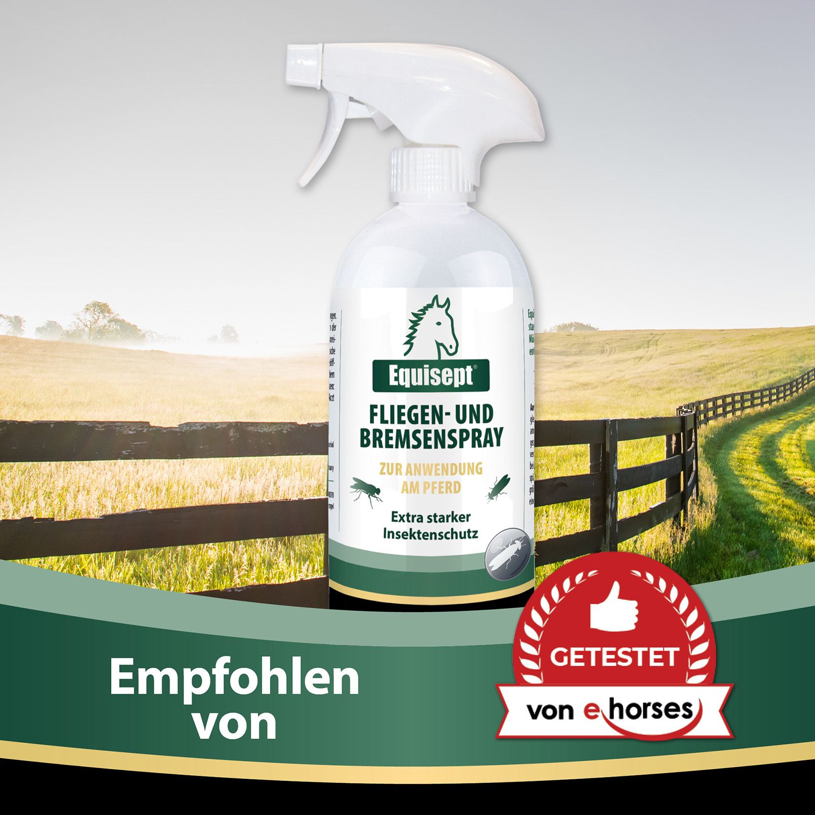 Equisept Fliegen- und Bremsenspray zur Anwendung am Pferd