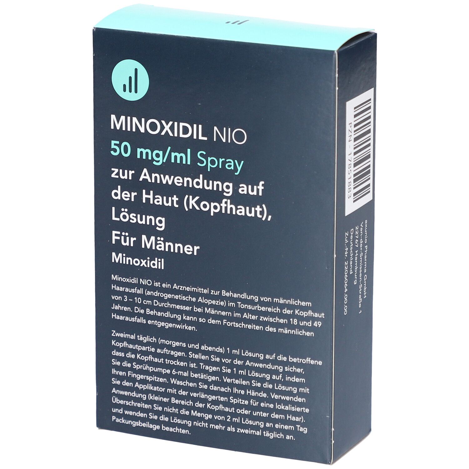 Minoxidil NIO® 50mg/ml Spray zur Anwendung auf der Kopfhaut
