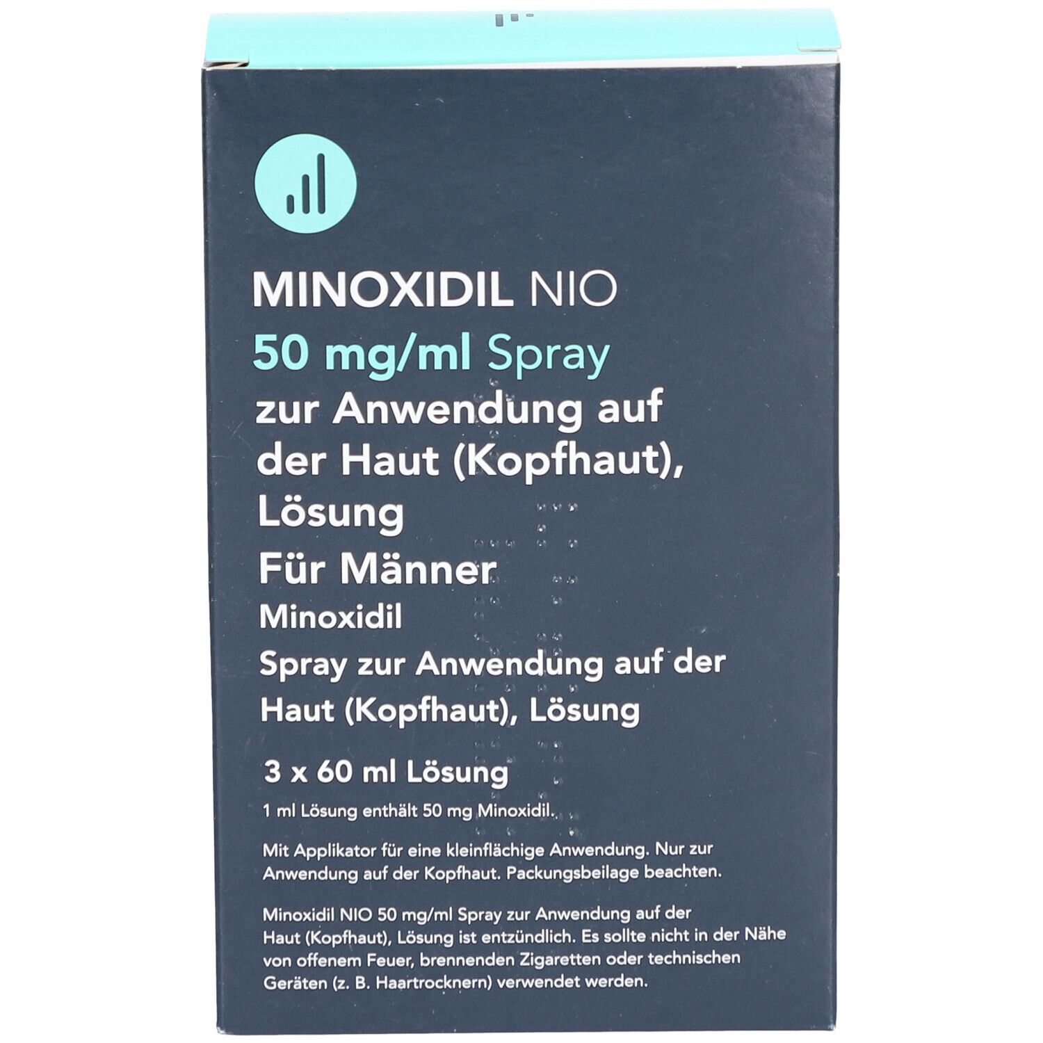 Minoxidil NIO® 50mg/ml Spray zur Anwendung auf der Kopfhaut
