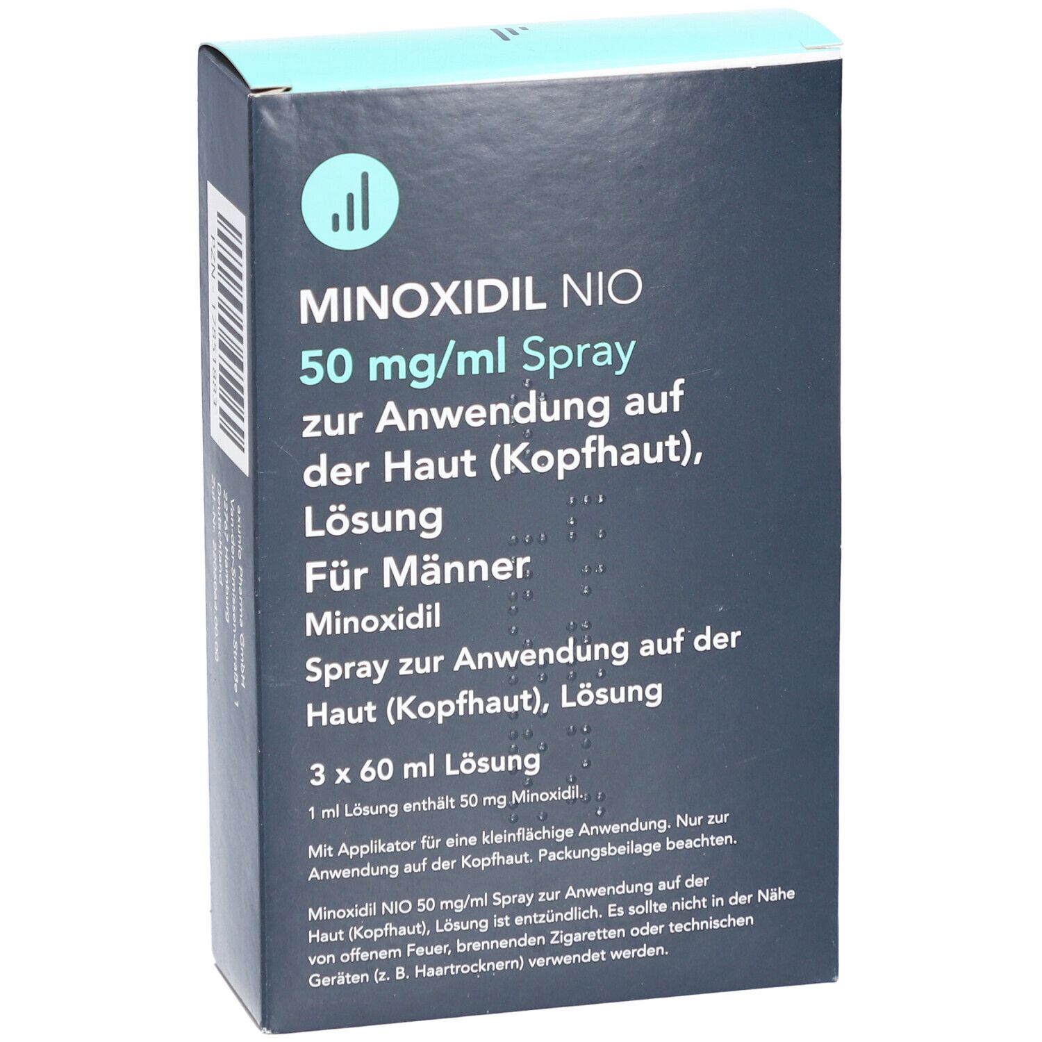 Minoxidil NIO® 50mg/ml Spray zur Anwendung auf der Kopfhaut