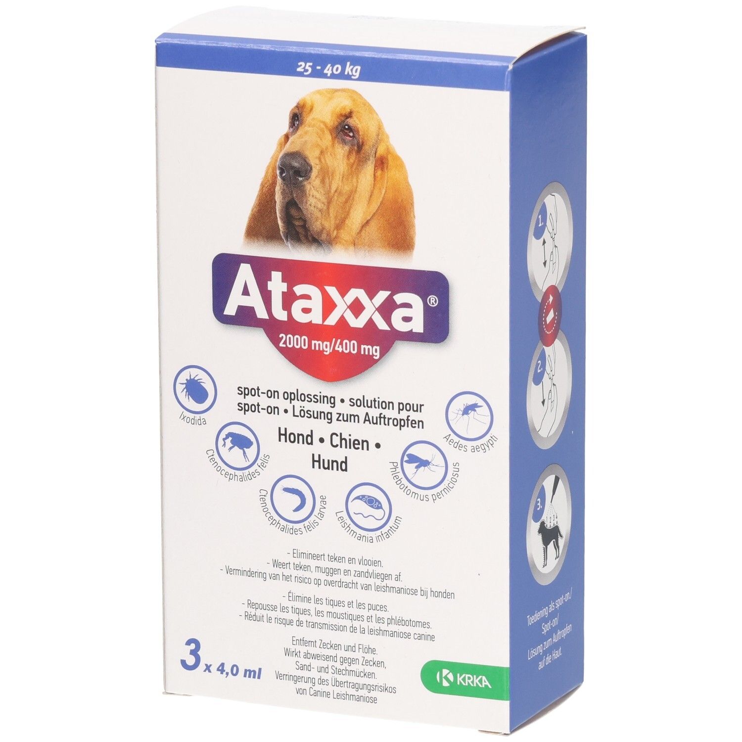 Ataxxa 2000mg/400mg Lsg.z.Auftro.f.Hunde über 25kg 3 St Lösung