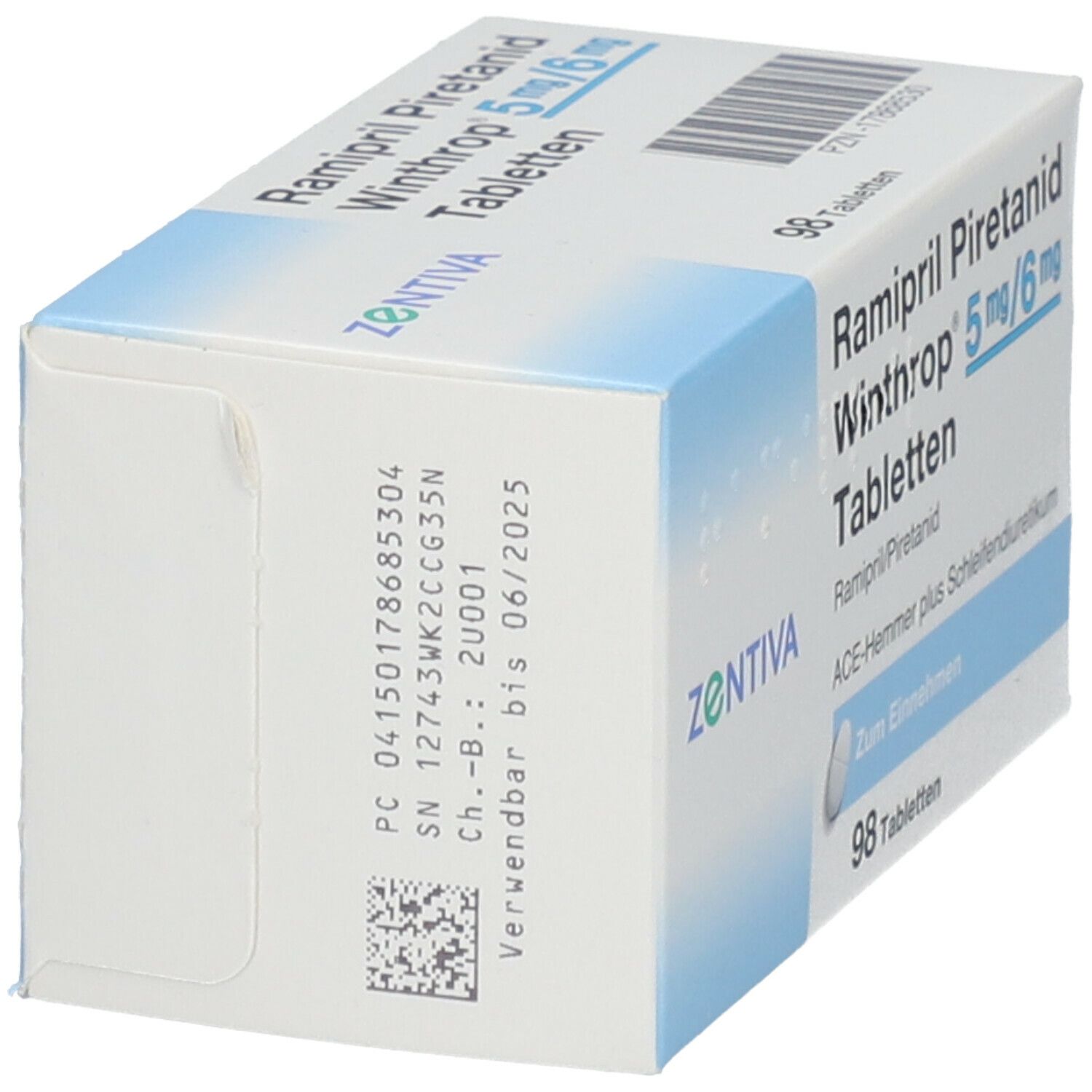 Ramipril Piretanid Winthrop 5 mg/6 mg Tabletten 98 St