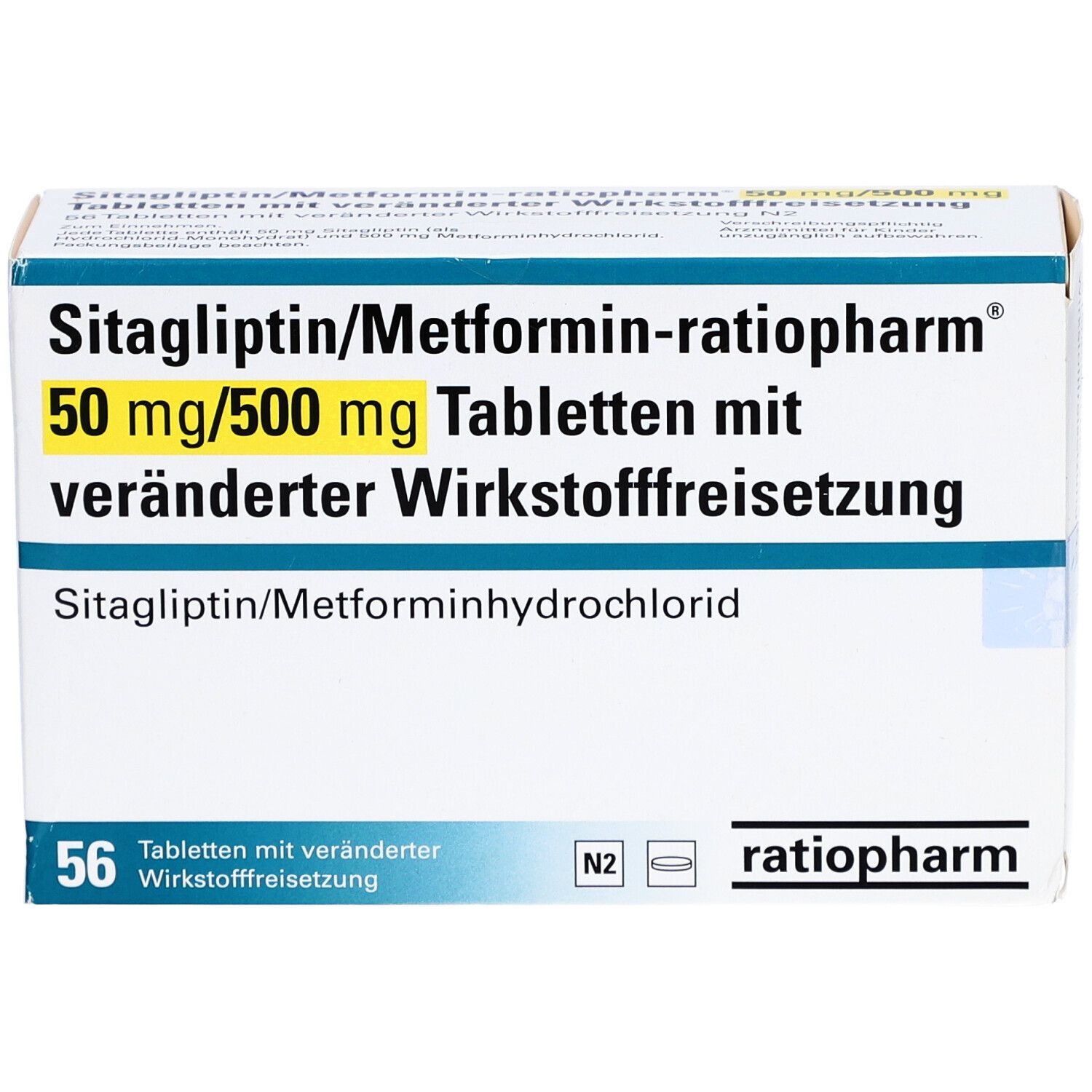 Sitagliptin/Metformin ratiopharm® 20mg/200mg 20 St mit dem E ...