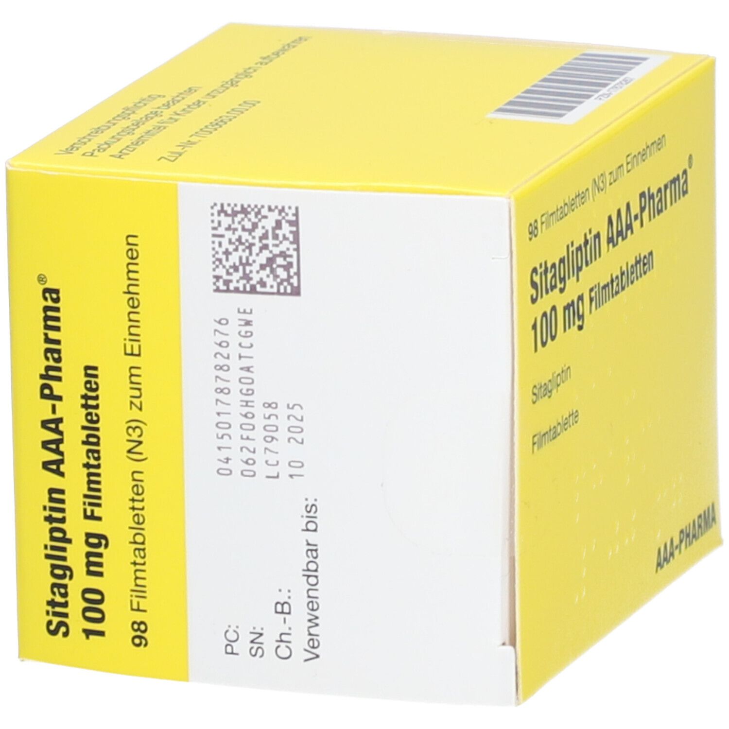 Sitagliptin AAA-Pharma 100 mg Filmtabletten 98 St