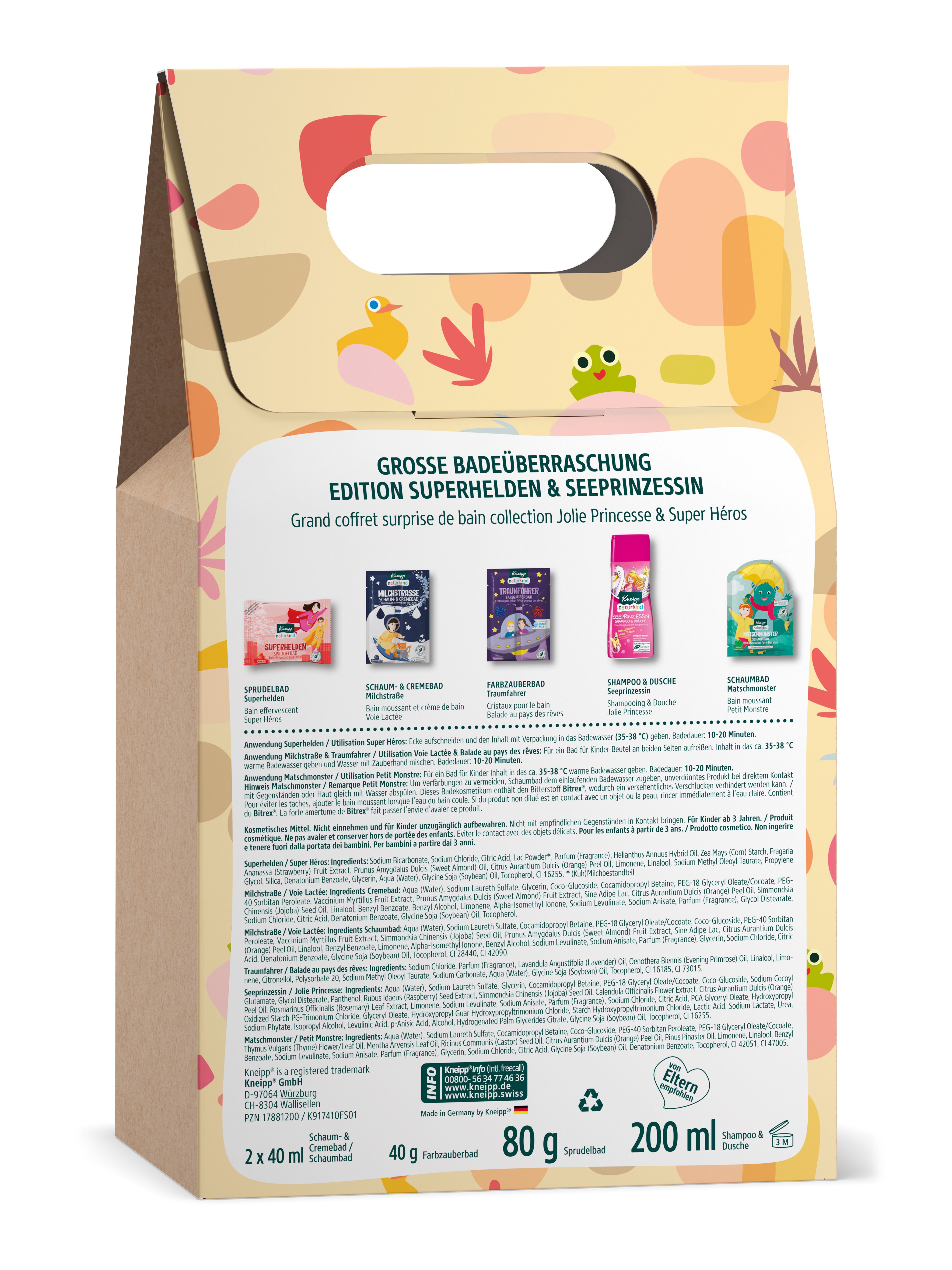 Kneipp® naturkind Große Badeüberraschung Edition Superhelden & Seeprinzessin
