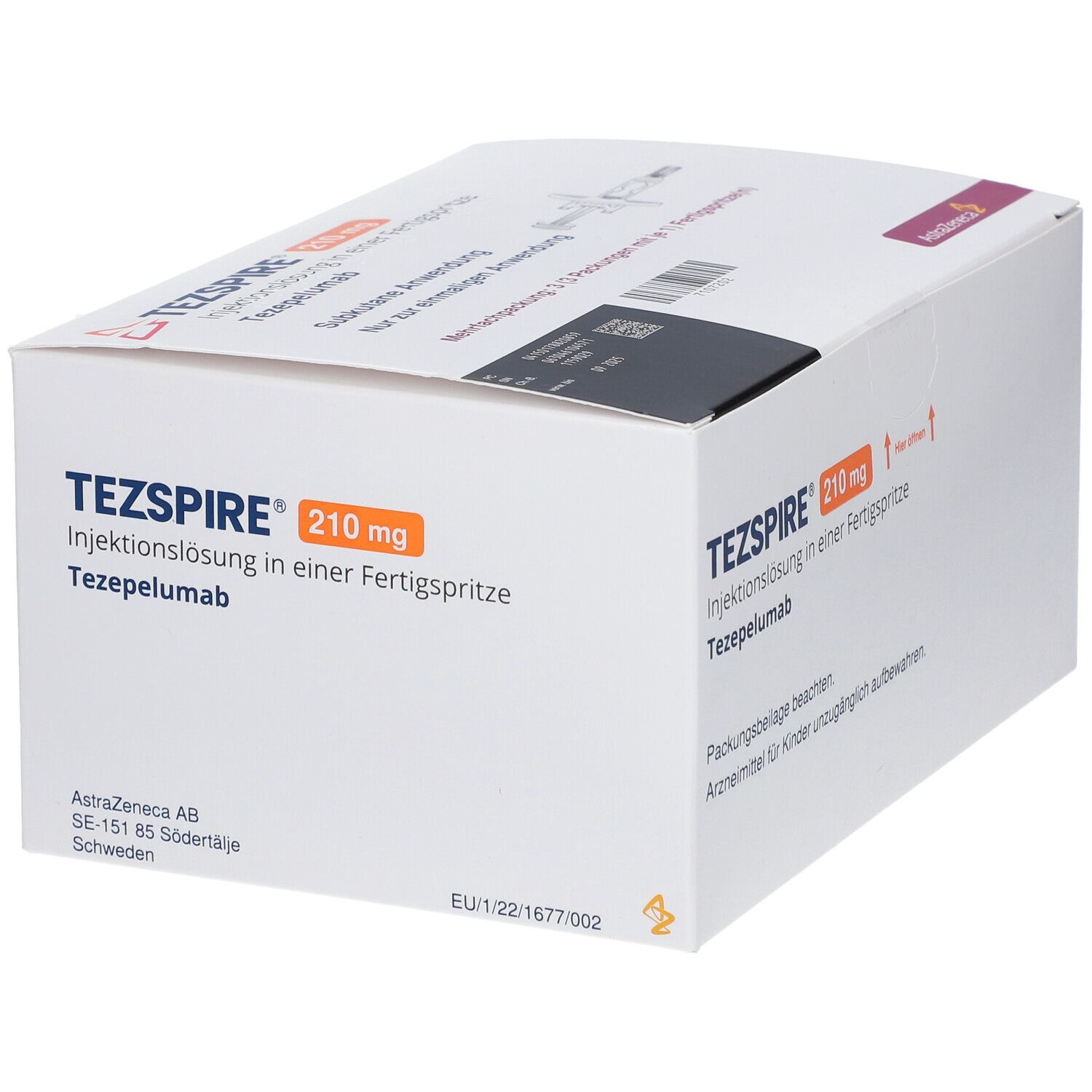 Tezspire 210 mg Injektionslösung i.e.Fertigspr. 3 St Infusionsemulsion