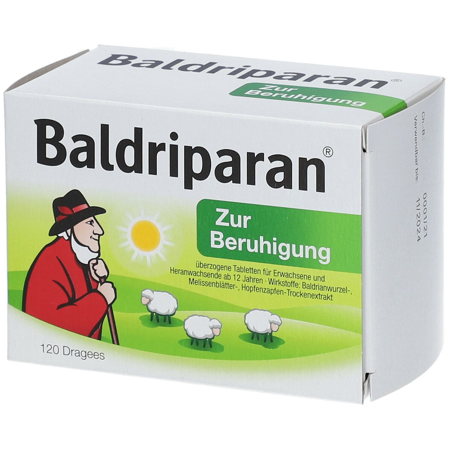 Baldriparan zur Beruhigung überzogene Tabletten 120 St Überzogene