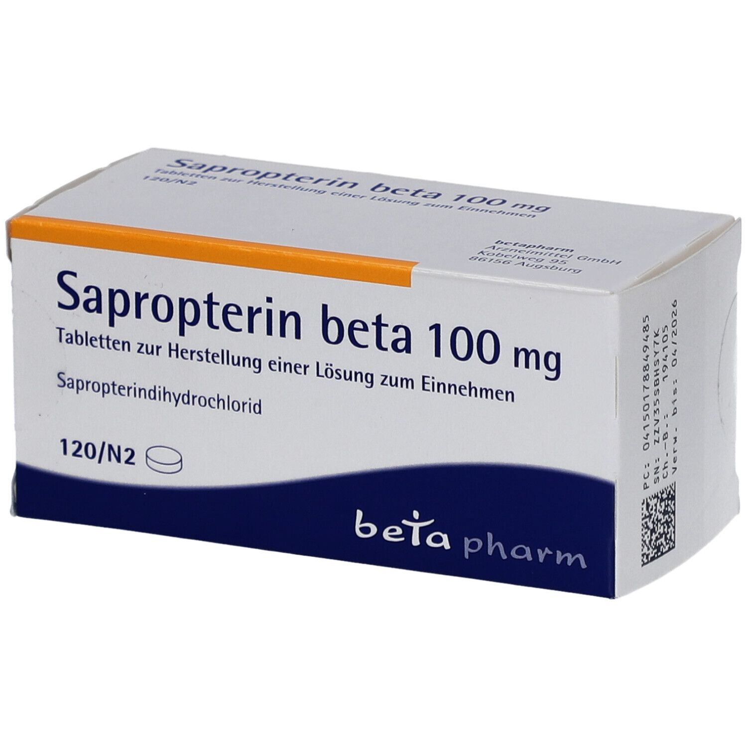 SAPROPTERIN beta 100 mg Tabl.z.Her.e.Lsg.z.Einn.