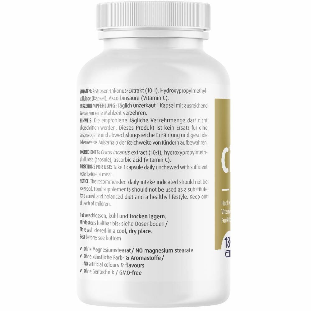 Cistus 500 mg+C Kapseln 180 St