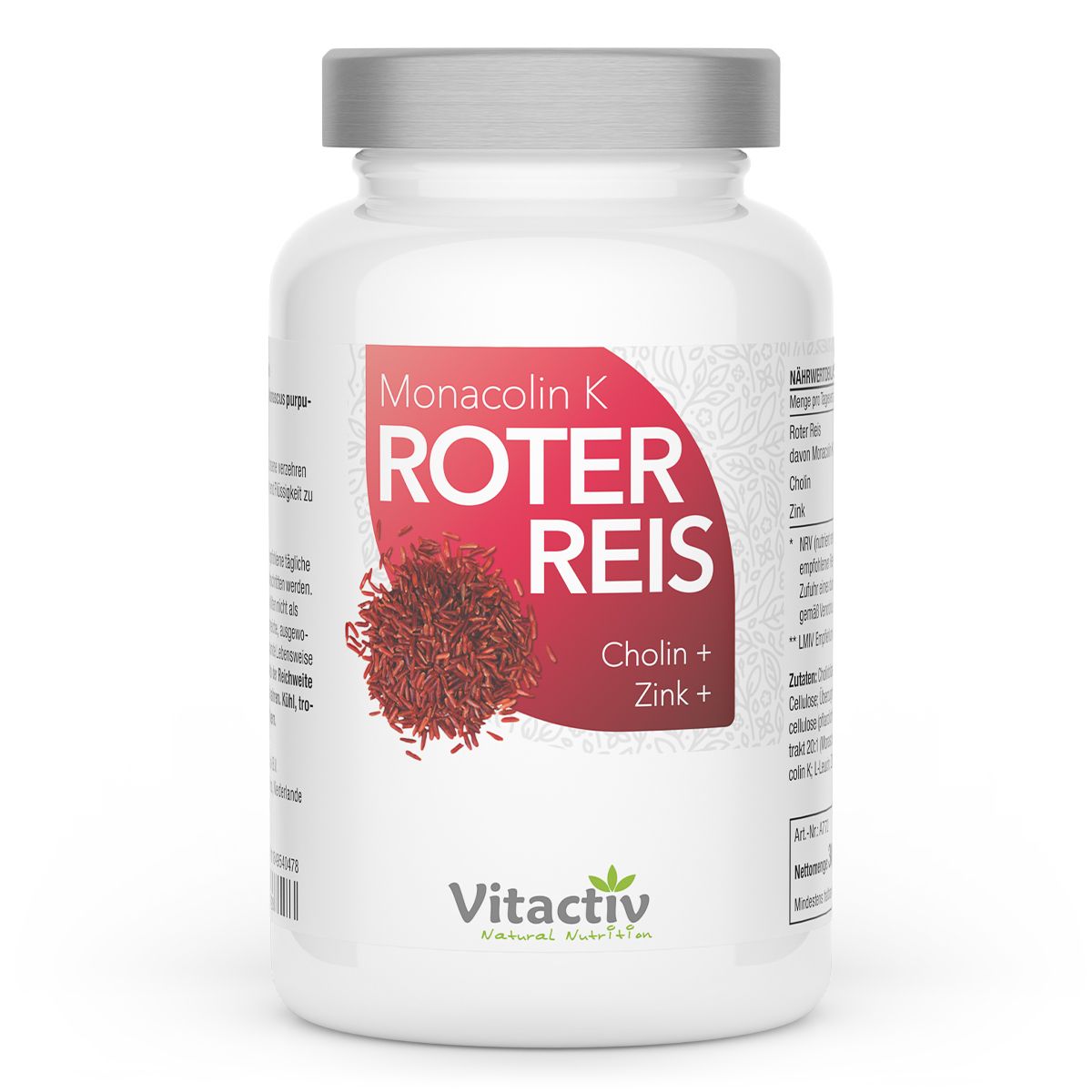 Vitactiv Roter Reis Monacolin K + Cholin + Zink
