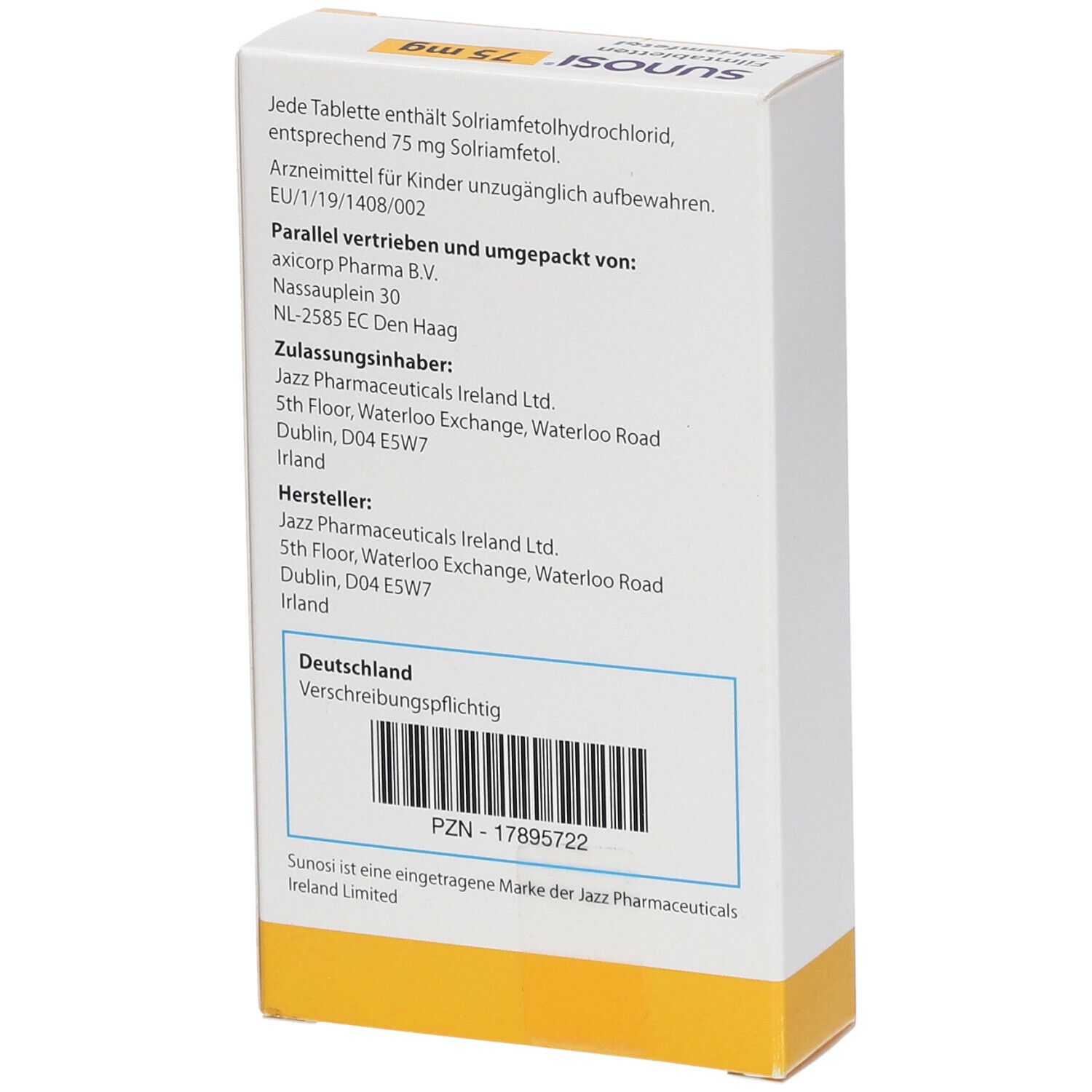 SUNOSI 75 mg Filmtabletten