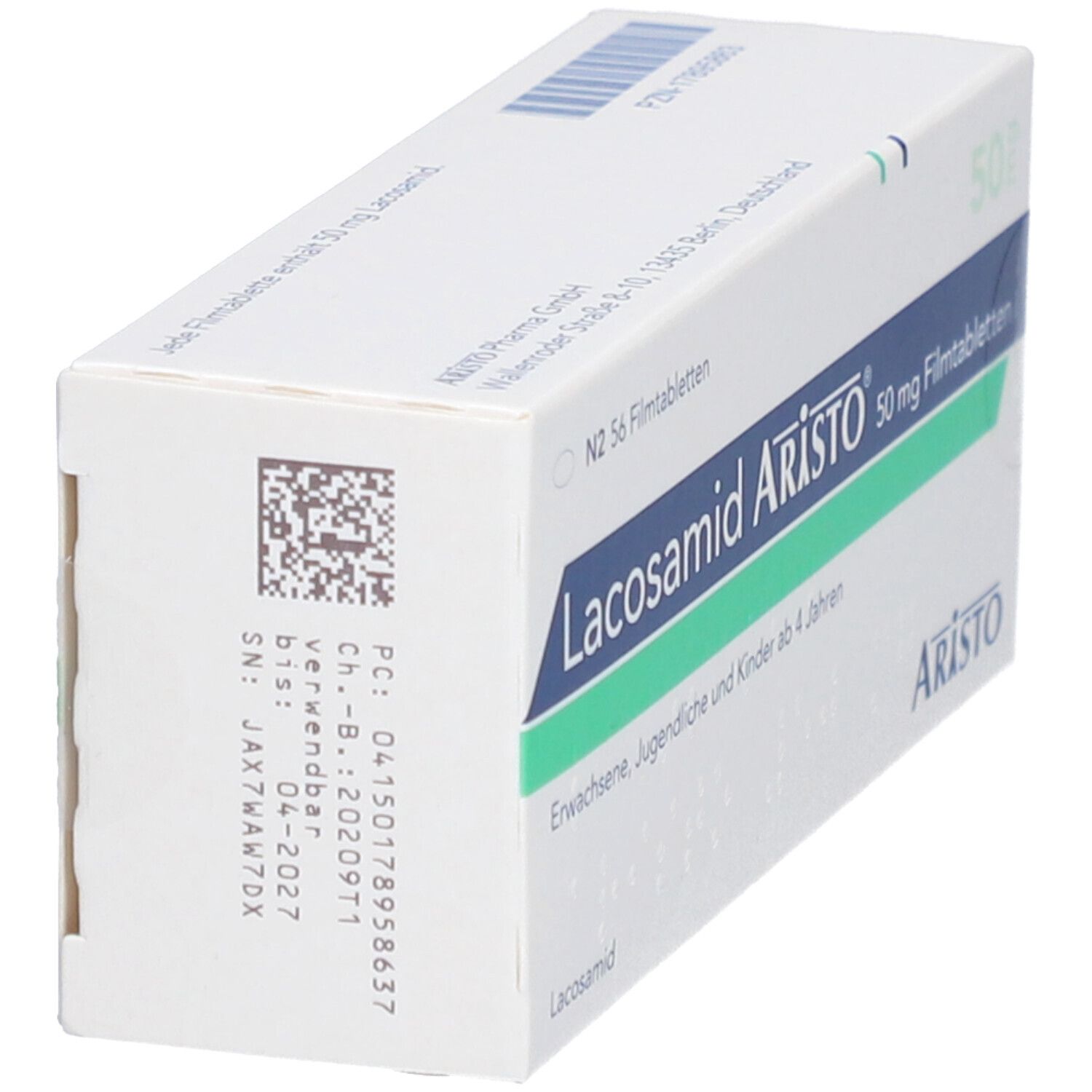 Lacosamid Aristo 200 mg Filmtabletten 56 St