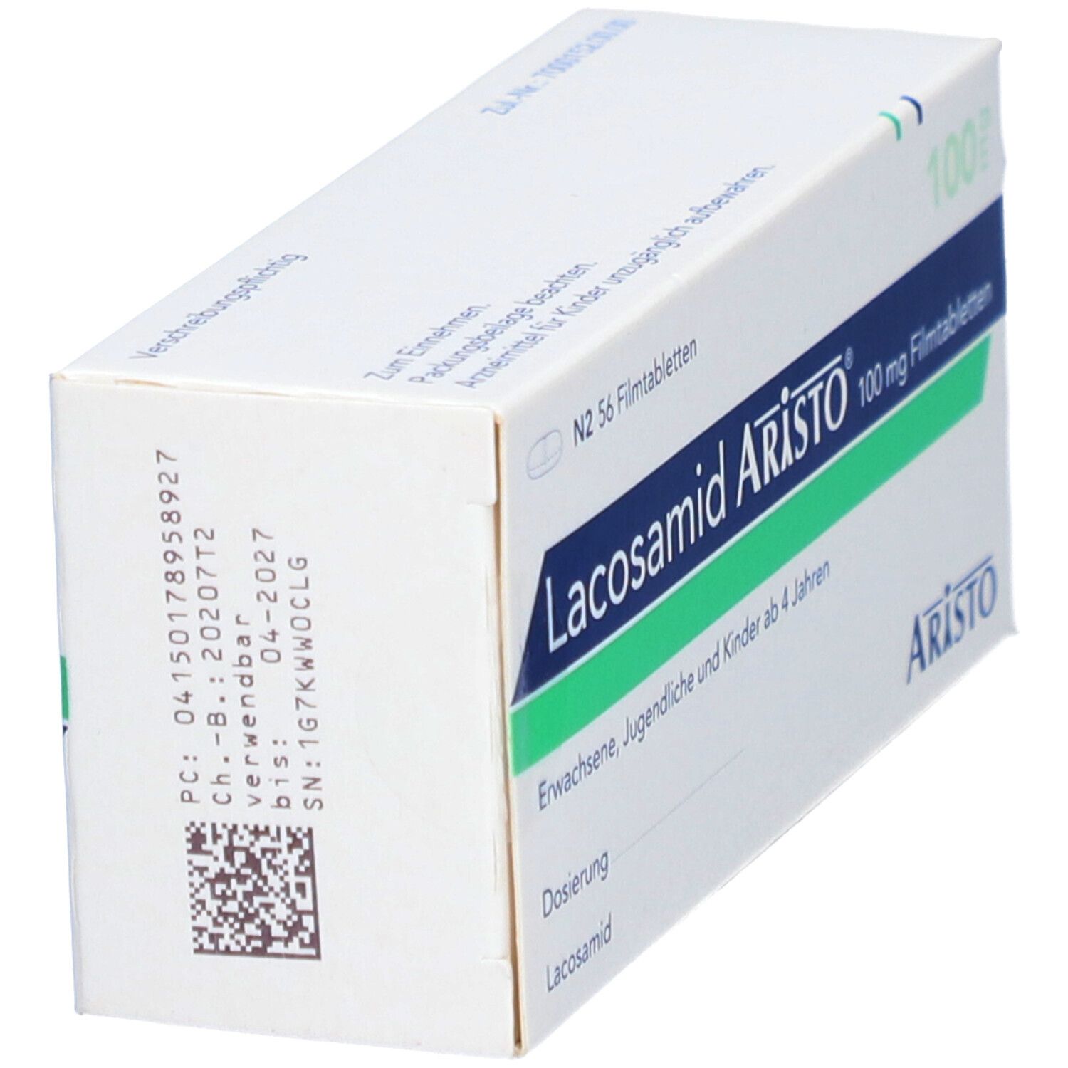 Lacosamid Aristo 50 mg Filmtabletten 56 St