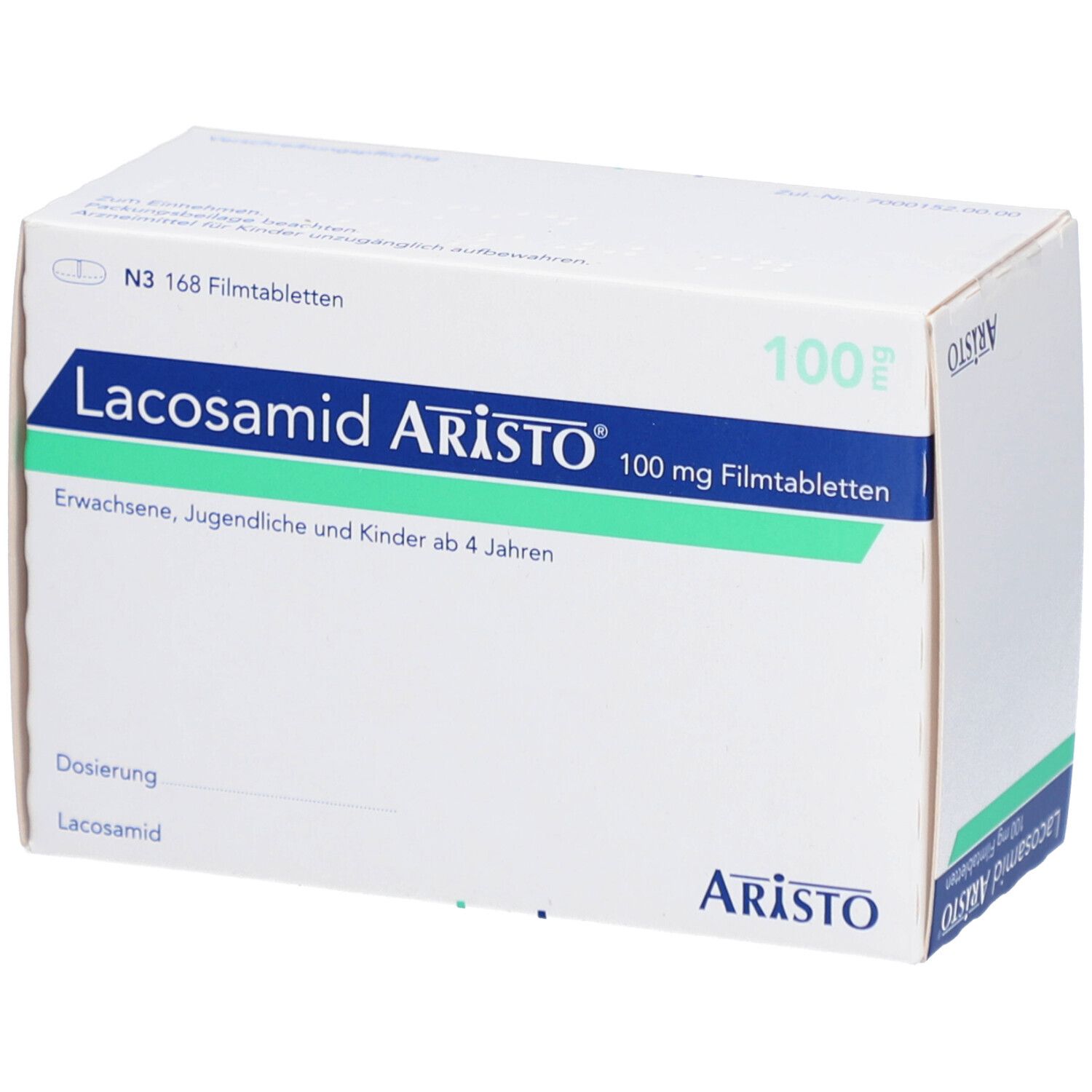 LACOSAMID Aristo 100 mg Filmtabletten