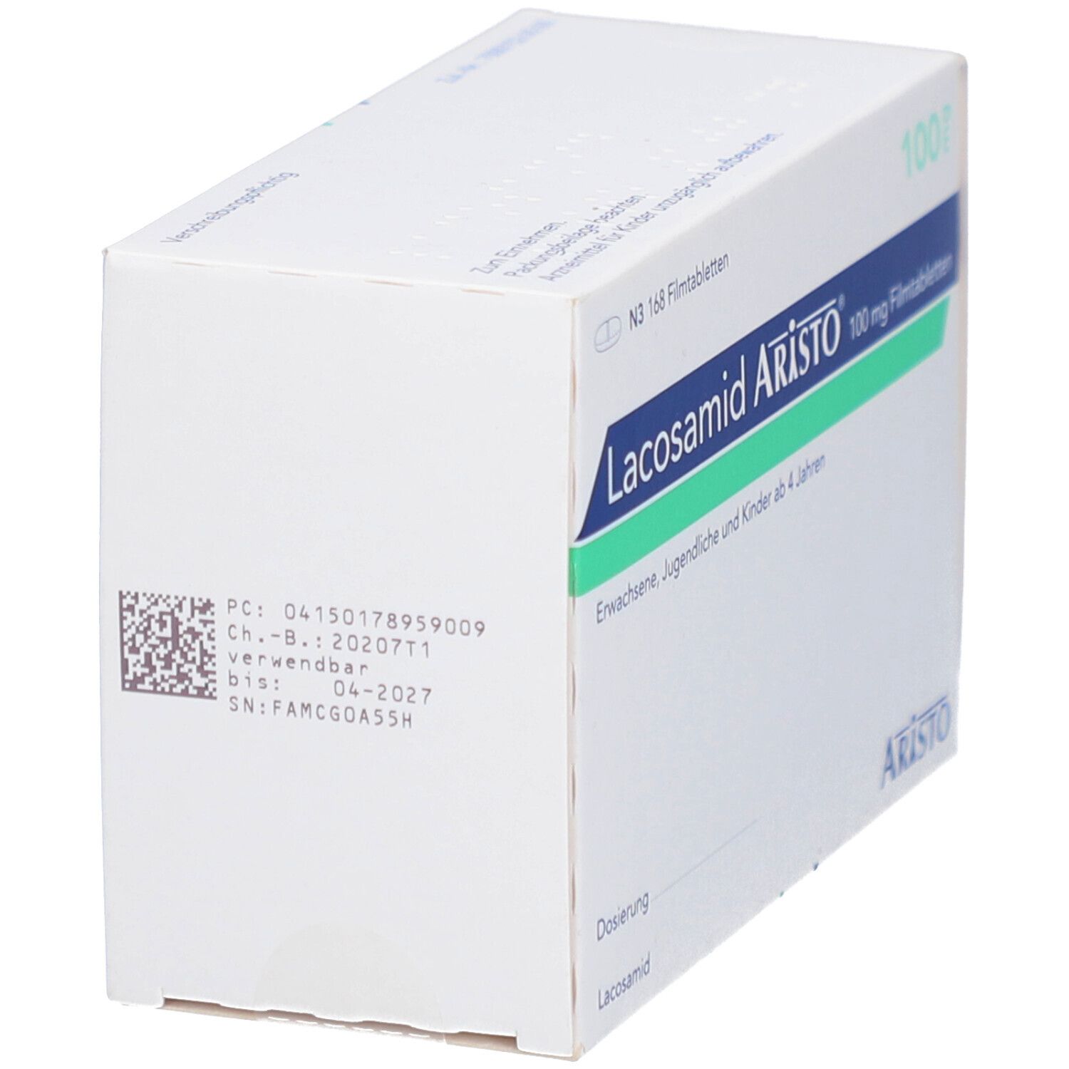 LACOSAMID Aristo 100 mg Filmtabletten