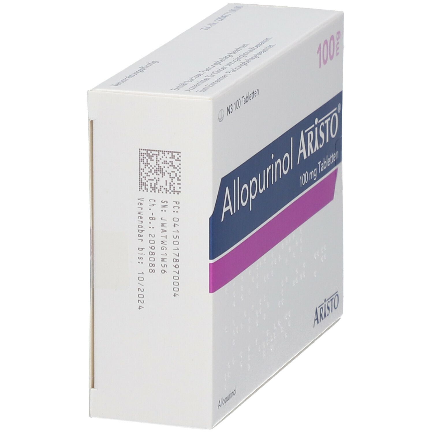 Allopurinol Aristo 100 mg Tabletten 50 St