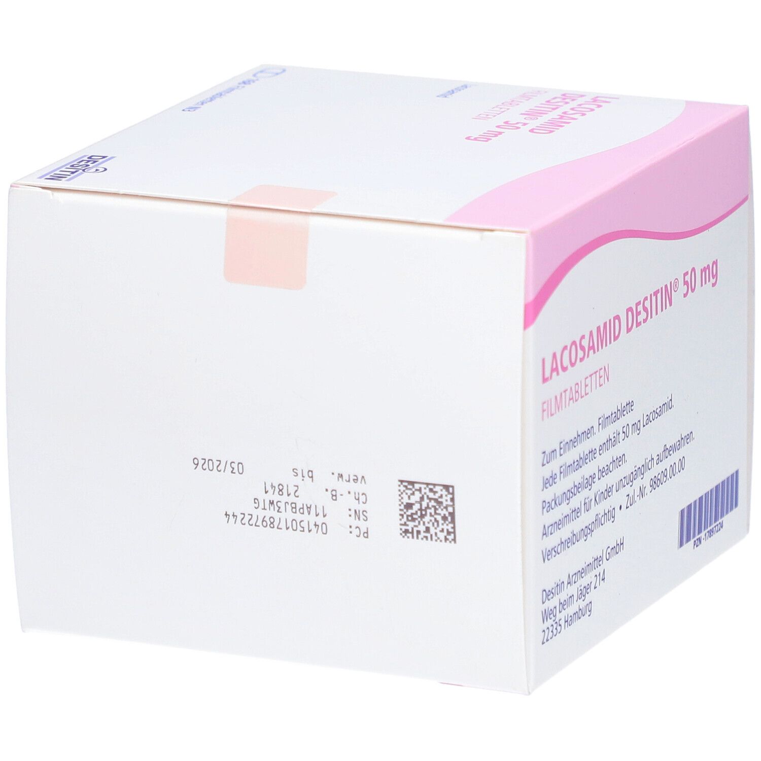 LACOSAMID Desitin 50 mg Filmtabletten