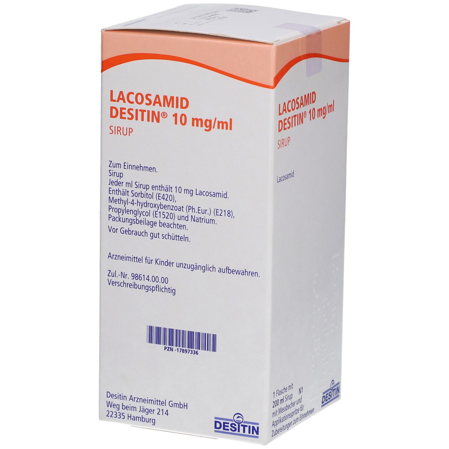 LACOSAMID Desitin 10 mg/ml Sirup