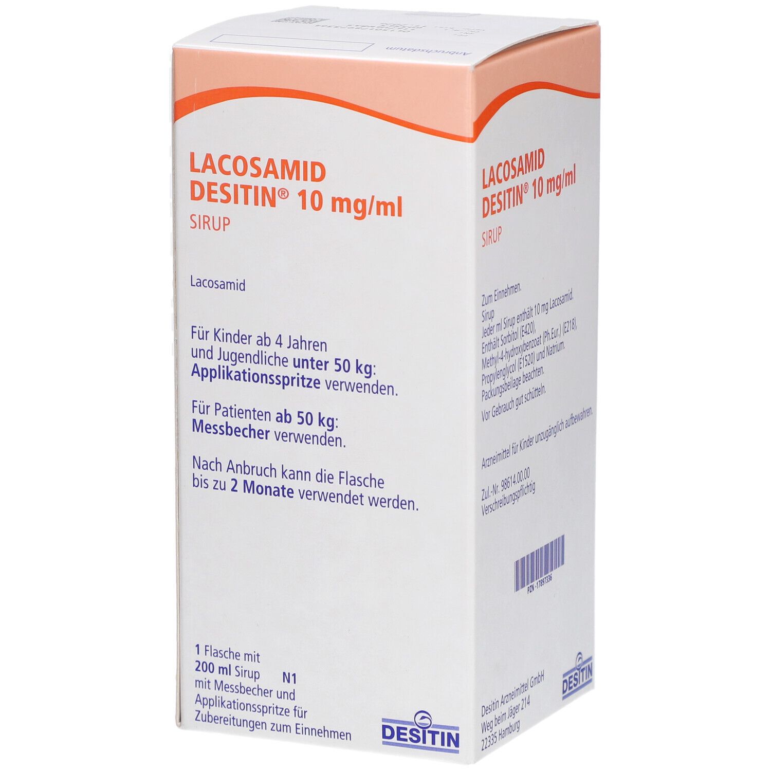 LACOSAMID Desitin 10 mg/ml Sirup