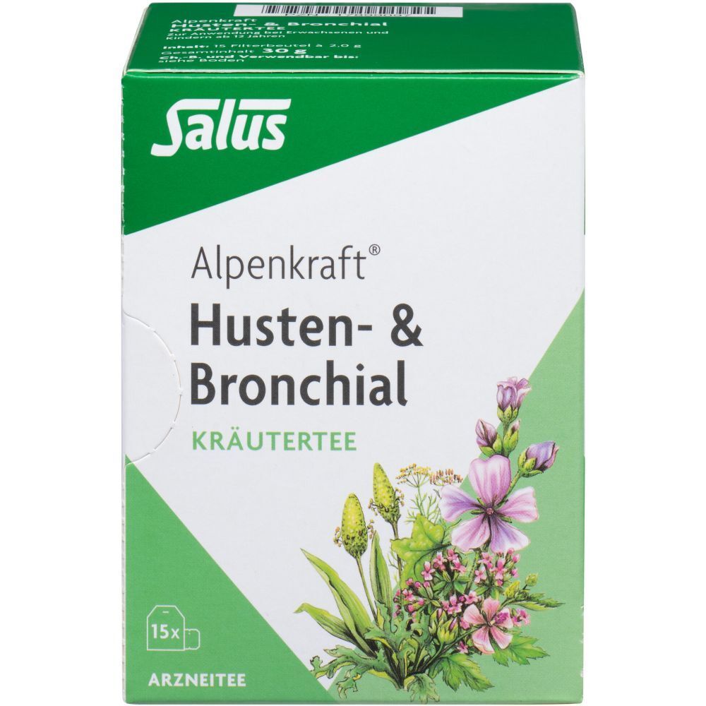 Alpenkraft Husten-&Bronchial Kräutertee Salus Fbtl 15 St Filterbeutel