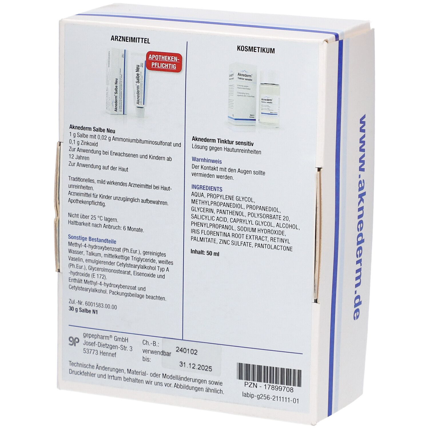 AKNEDERM® Classic-Set – Salbe + Tinktur