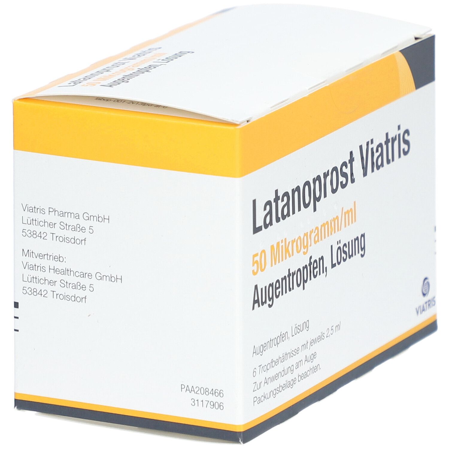 Latanoprost Viatris 50 Mikrogramm/ml Augentropfen 6x2,5 ml