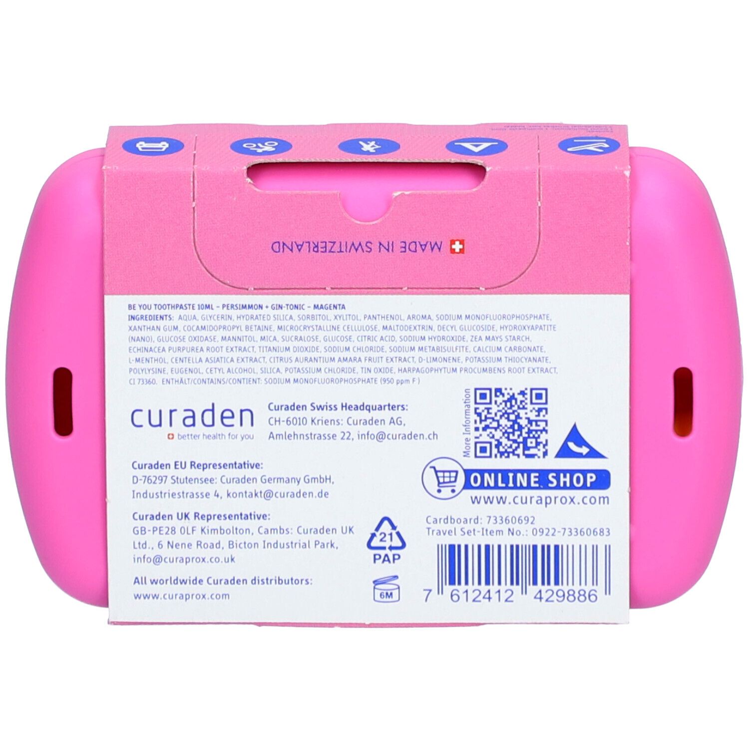 Curaprox Travel-Set rosa