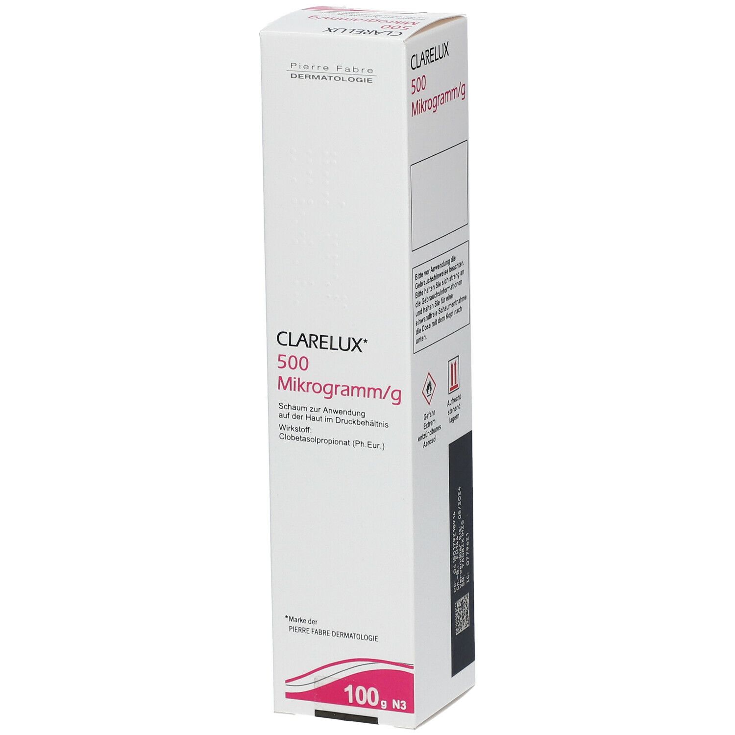 CLARELUX 500 µg/g Schaum z.Anwendung a.d.Haut