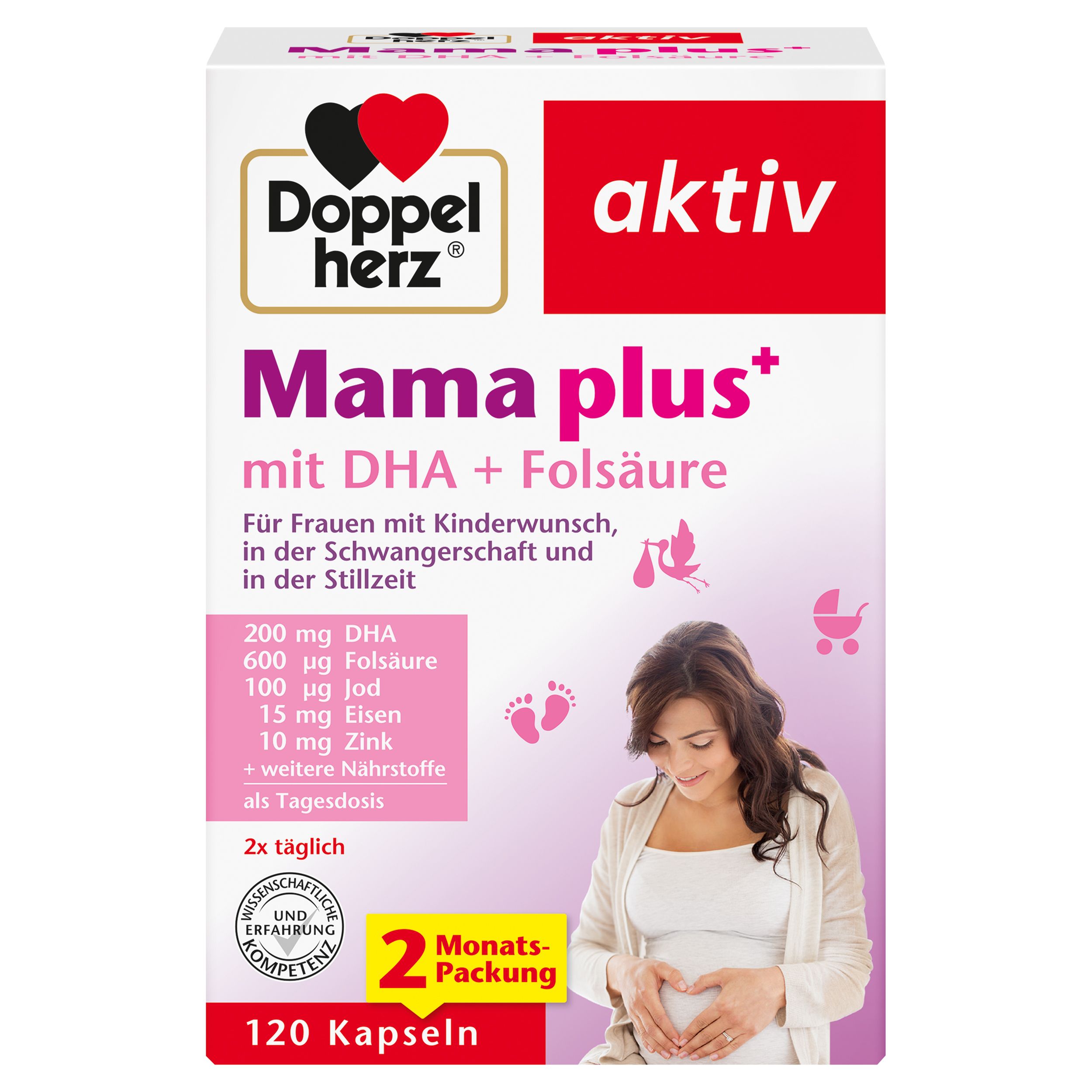Doppelherz® aktiv Mama plus+ mit DHA + Folsäure