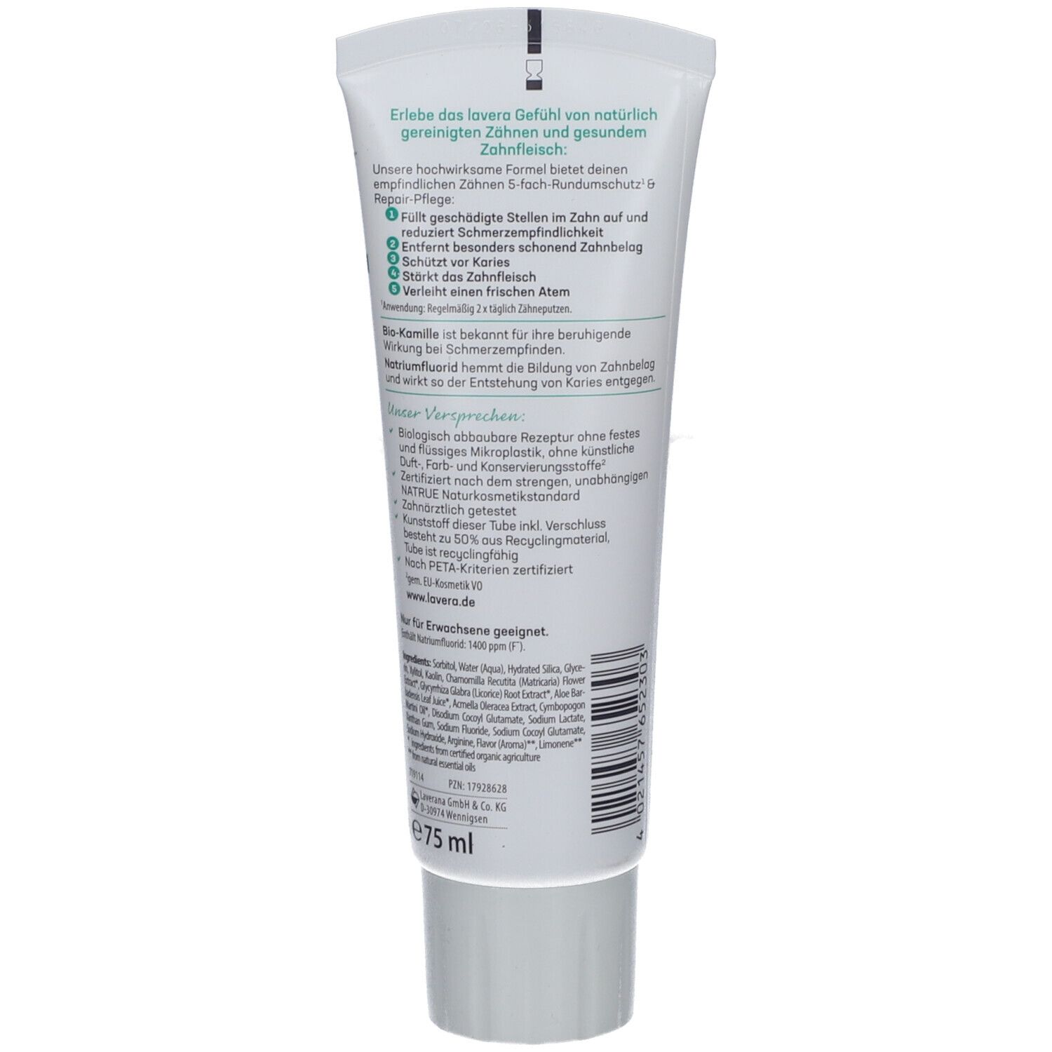 Lavera Zahncreme Sensitive & Repair 75 ml