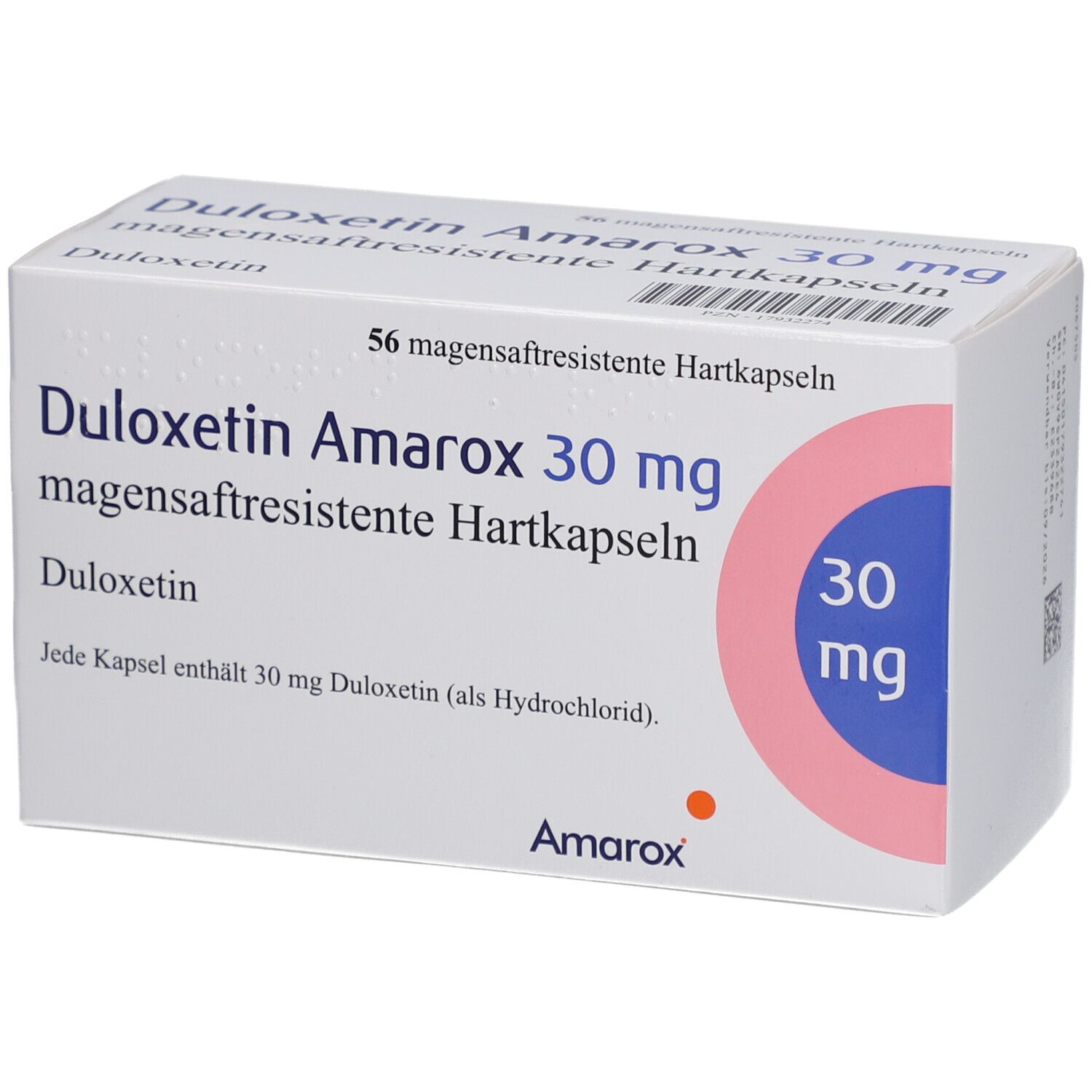 DULOXETIN Amarox 30 mg magensaftresist.Hartkapseln