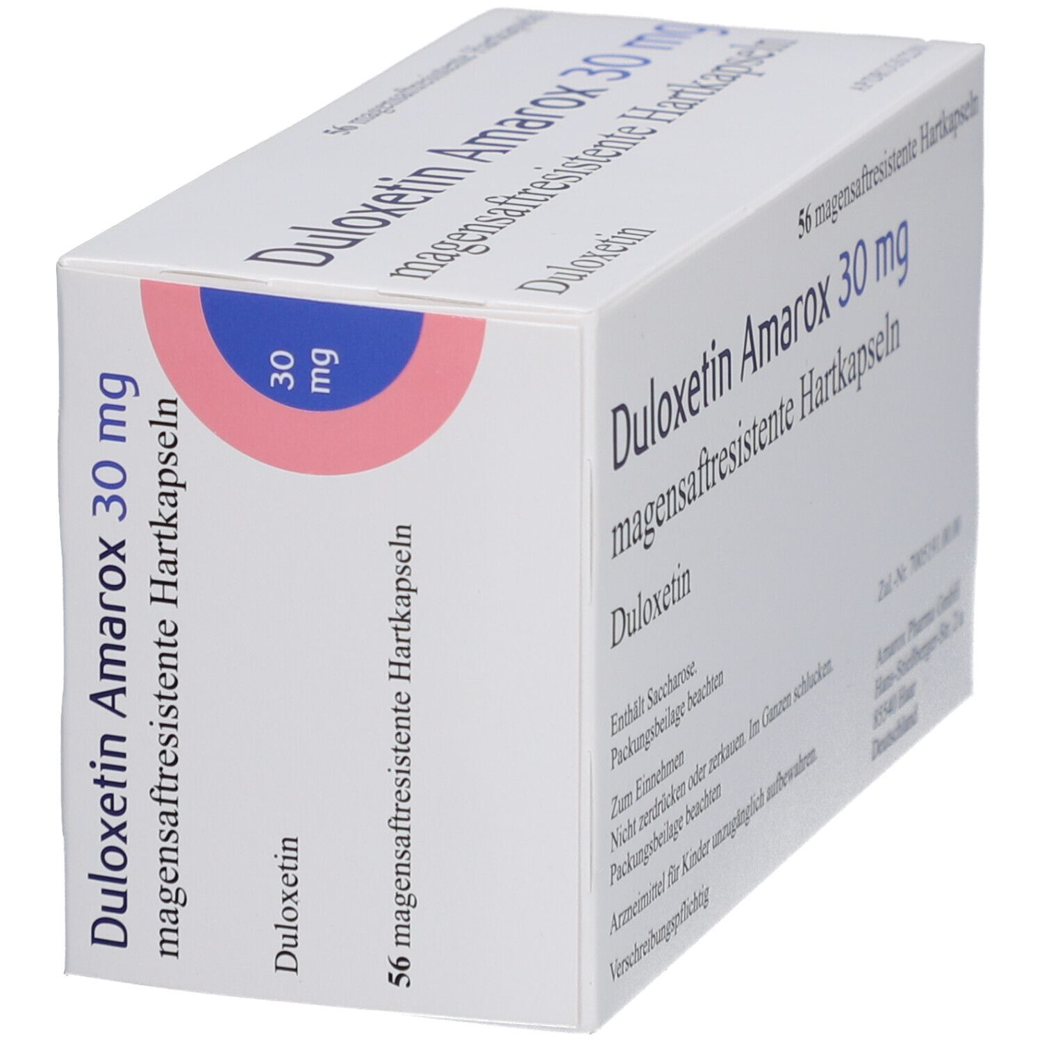DULOXETIN Amarox 30 mg magensaftresist.Hartkapseln