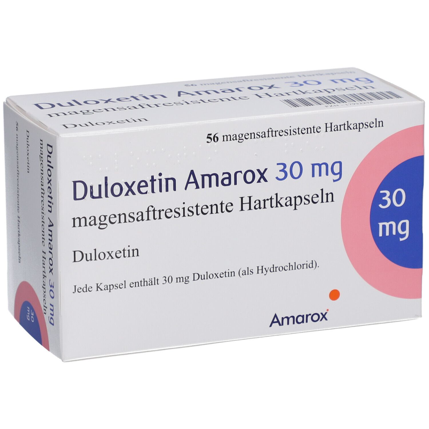 DULOXETIN Amarox 30 mg magensaftresist.Hartkapseln