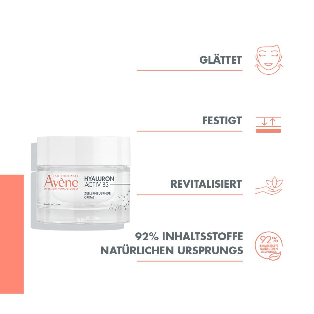 Avène Hyaluron Activ B3 Zellerneuernde Creme - Tagescreme mit Niacinamid - jetzt 5€ sparen mit dem Code “AVENE5"*